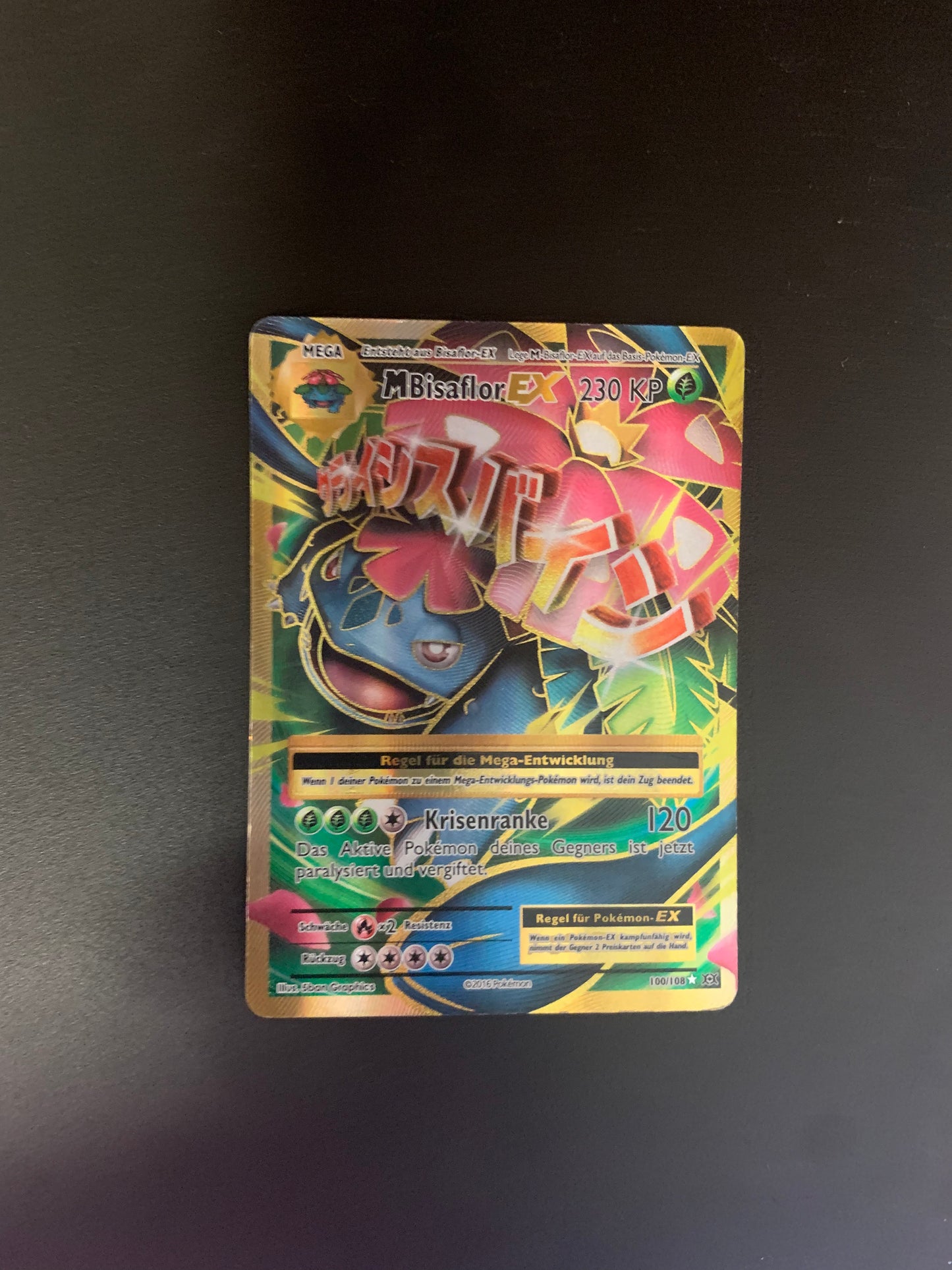 Pokemon Karte Ex Fullart M Bisaflor 100/108 Deutsch