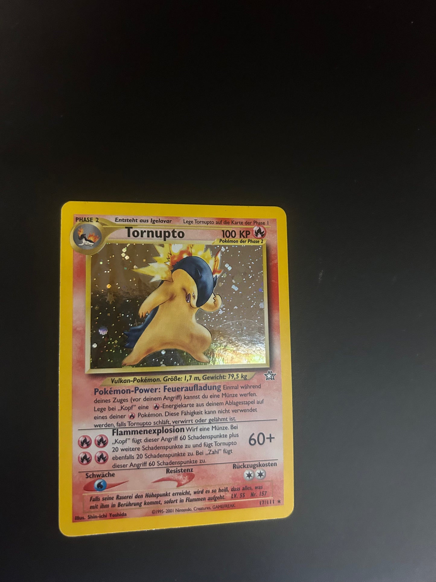 Pokemon Karte Holo Neo Tornupto 17/111 Deutsch