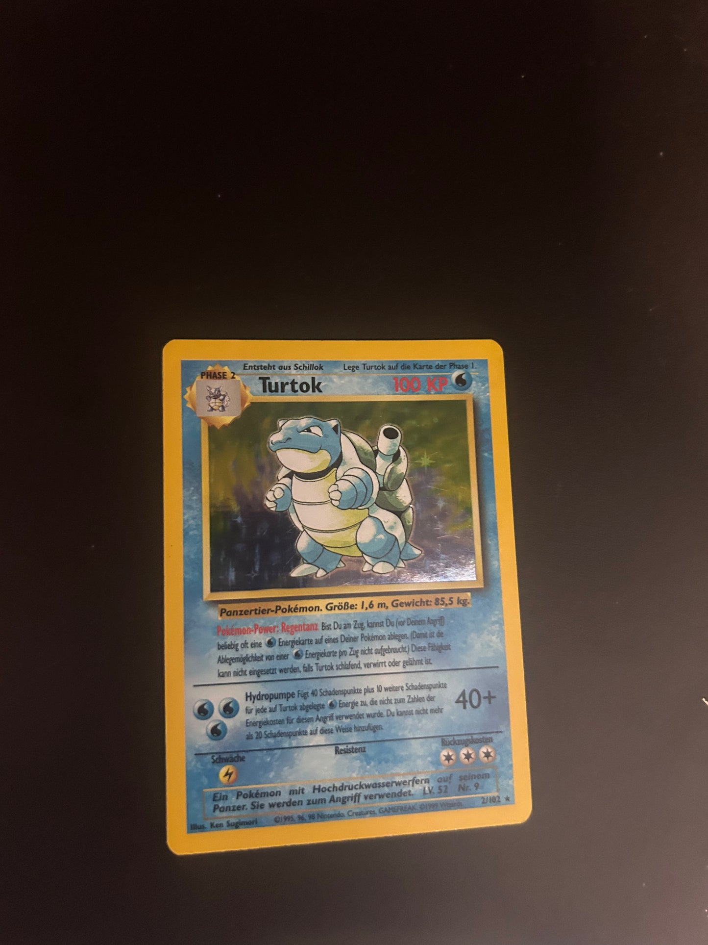 Pokemon Karte Holo Turtok 2/102 Deutsch