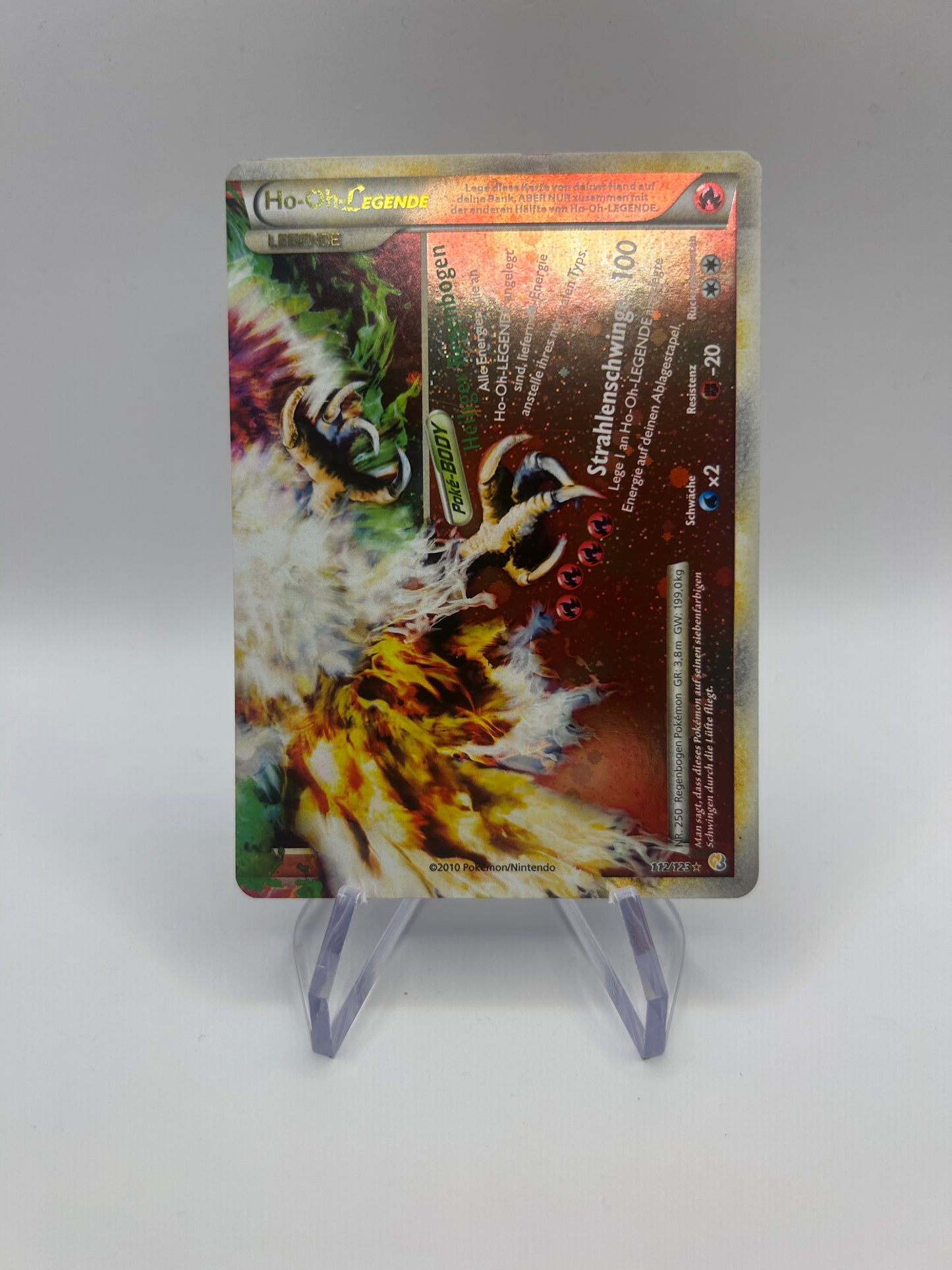 Pokemon Karte Legende Ho-Oh 112/123 Deutsch