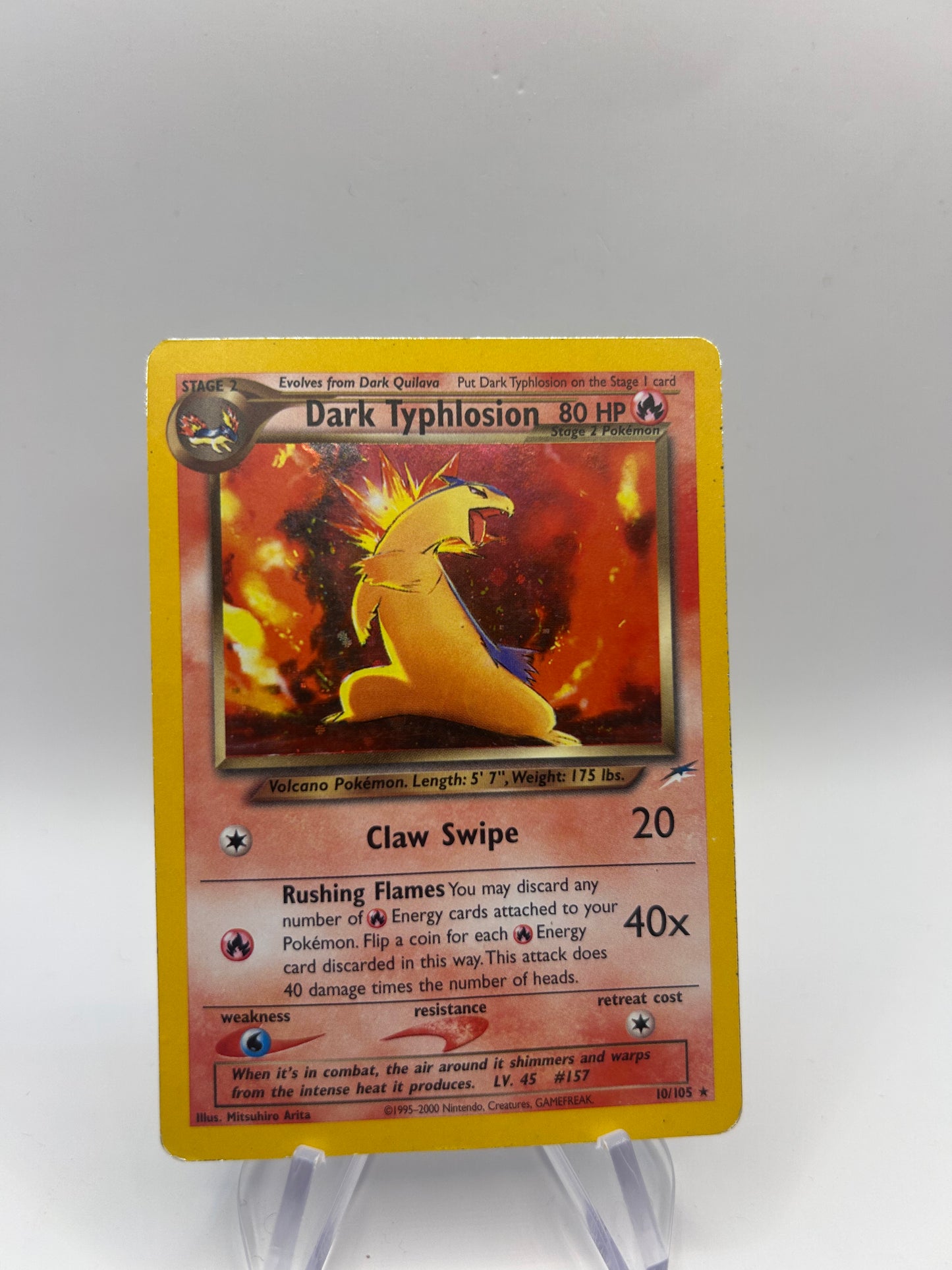 Pokemon Karte Holo Neo Dunkles Tornupto 10/105 Englisch