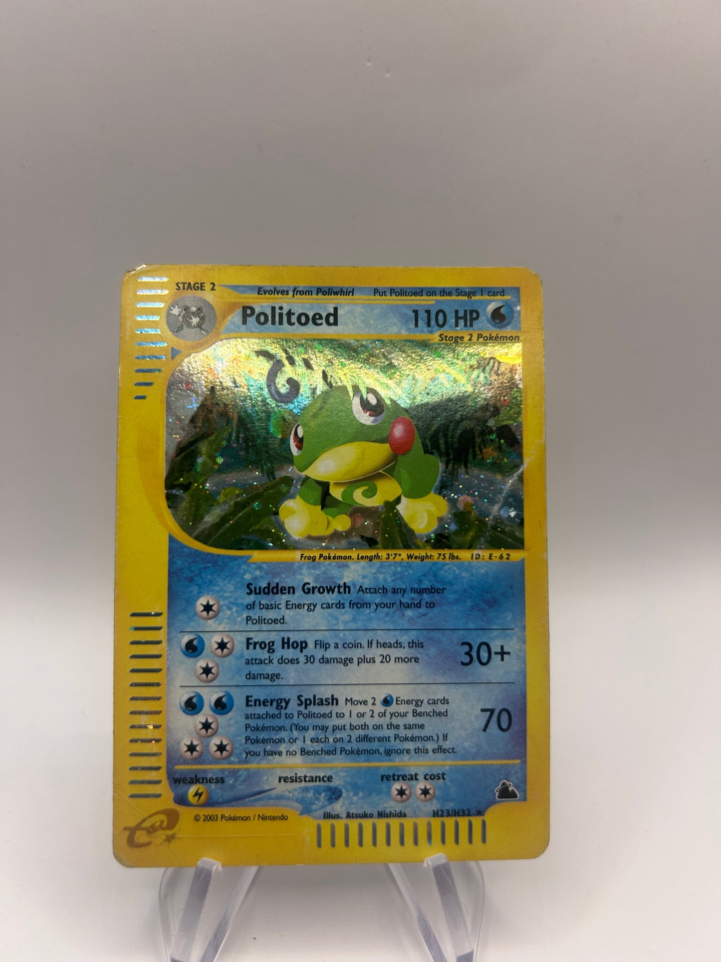 Pokemon Karte E-Serie Holo Quaxo H23/H32 Englisch
