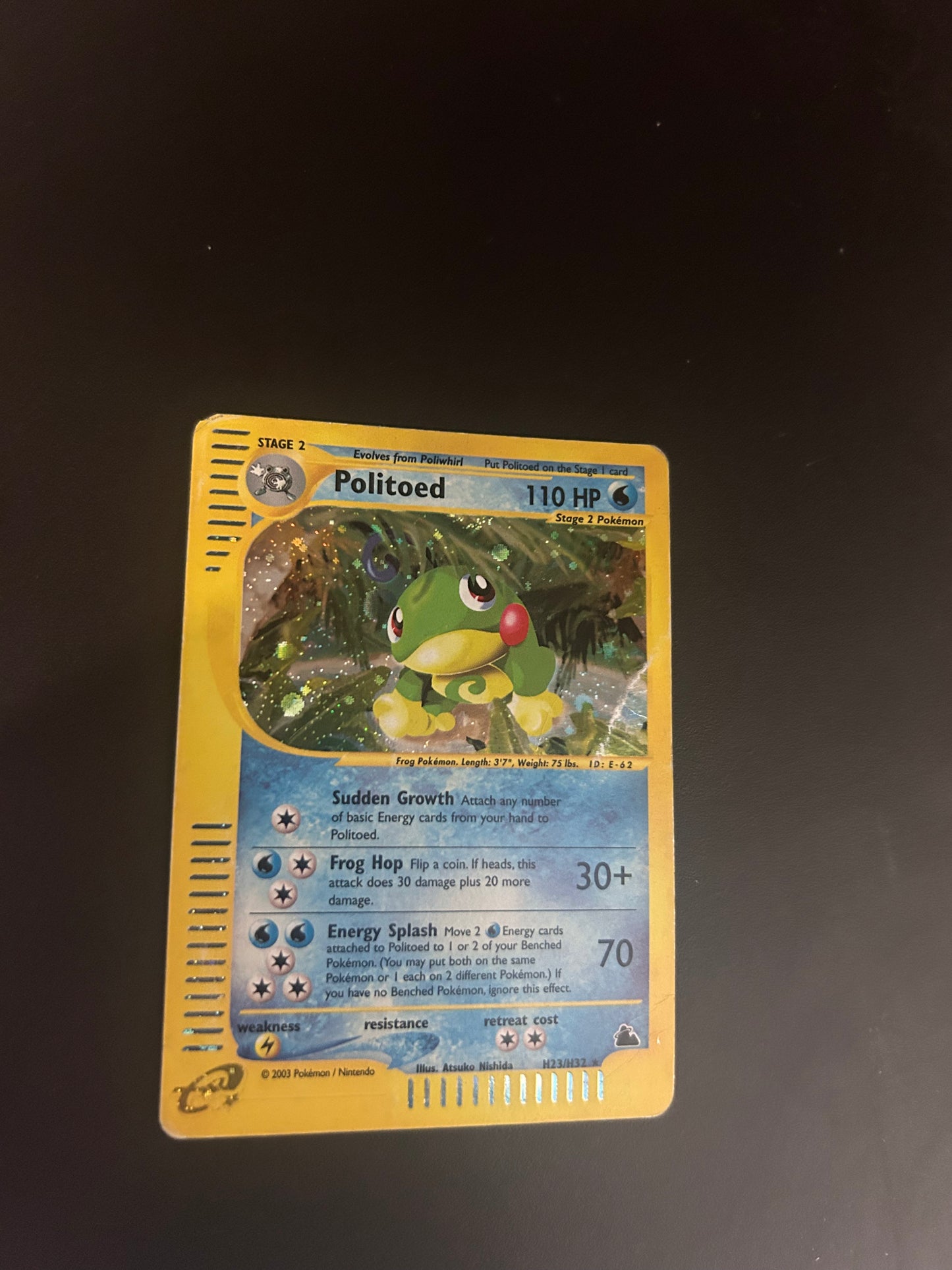 Pokemon Karte E-Serie Holo Quaxo H23/H32 Englisch