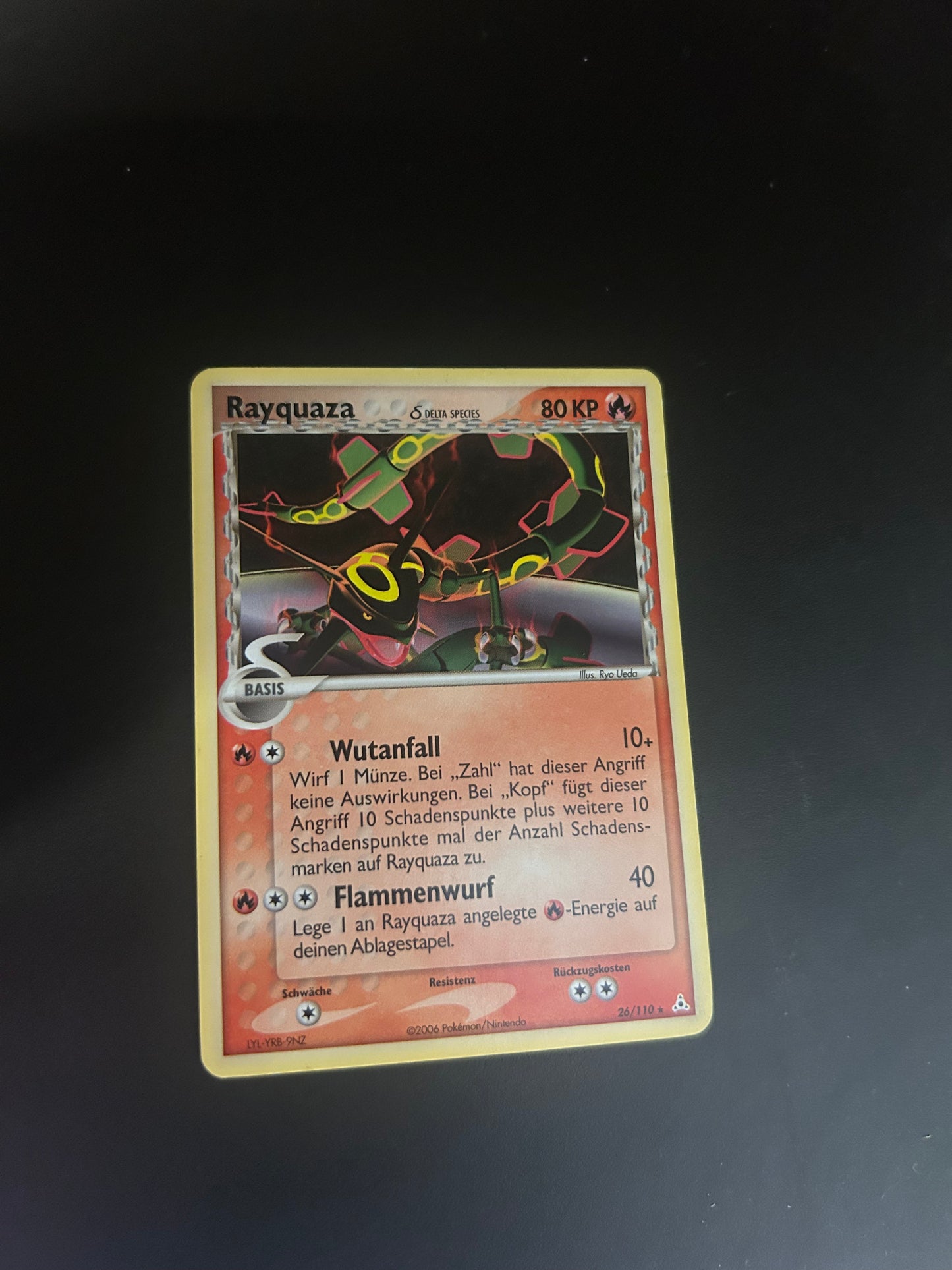 Pokemon Karte Delta Species Rayquaza 26/110 Deutsch