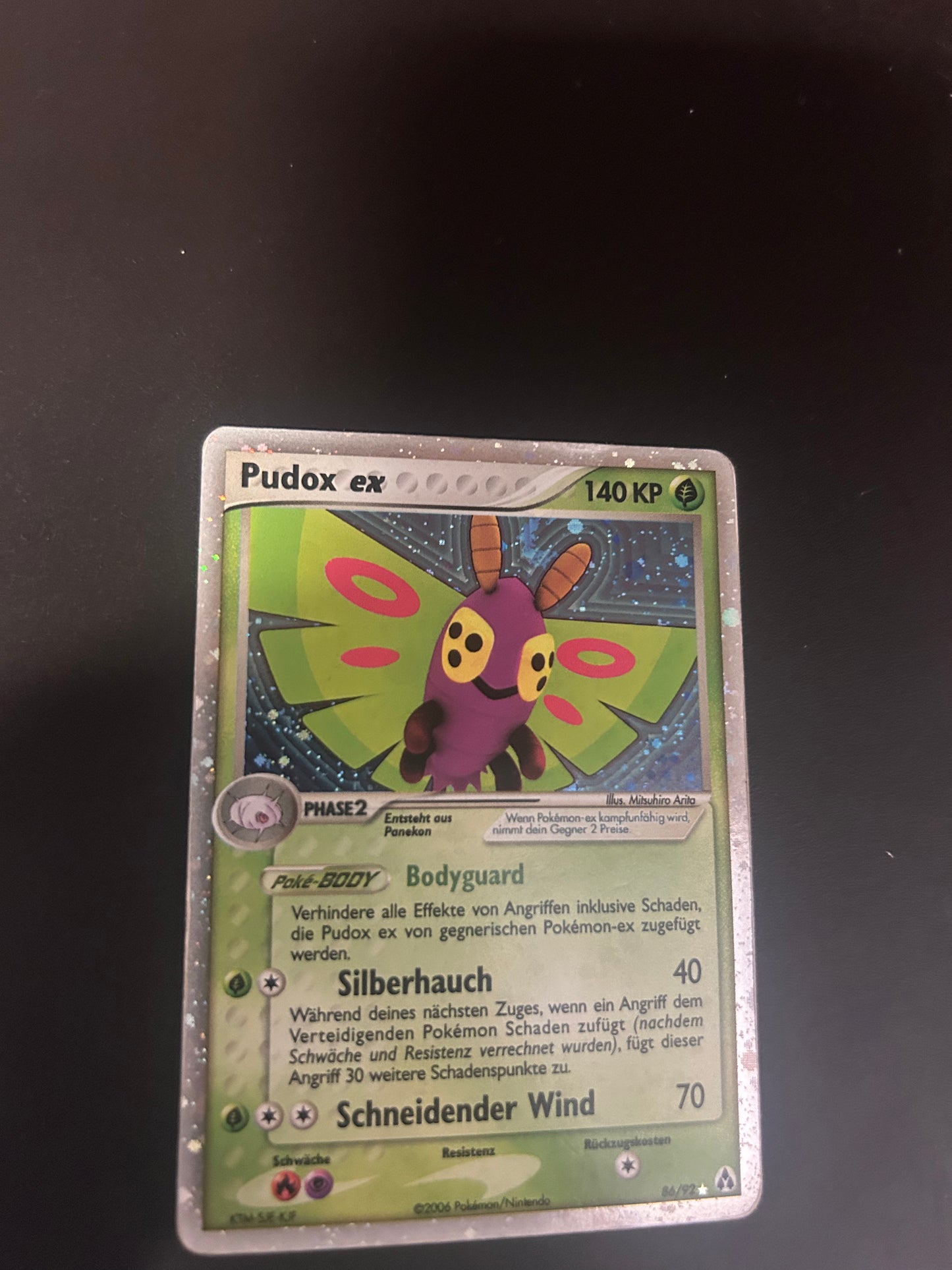 Pokemon Karte ex Pudox 86/92 Deutsch
