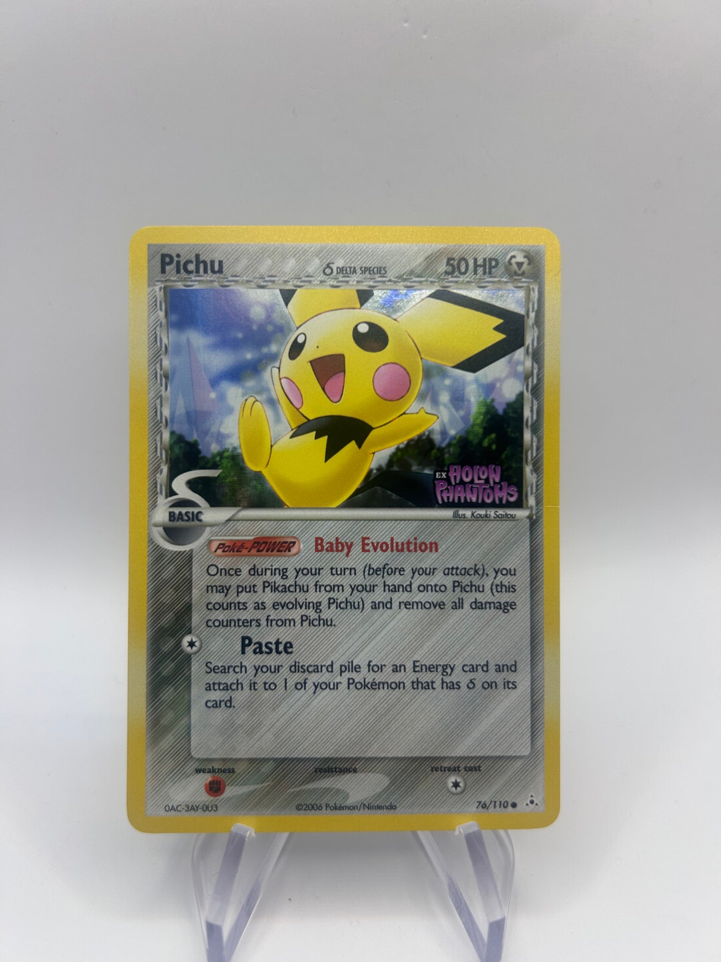 Pokemon Karte Stamp Pichu 76/110 Englisch