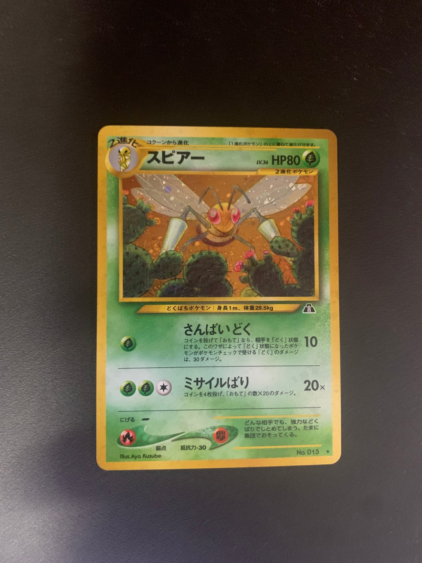 Pokemon Karte Holo Bibor No.15 Japanisch