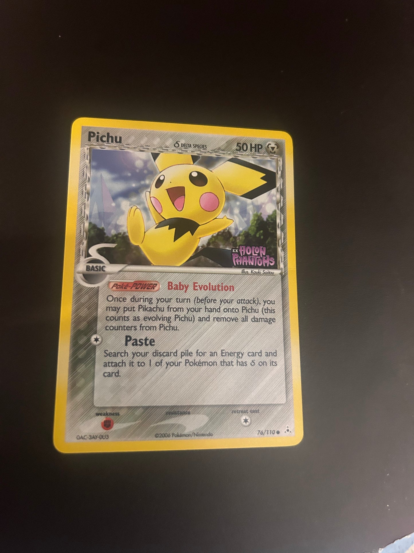 Pokemon Karte Stamp Pichu 76/110 Englisch