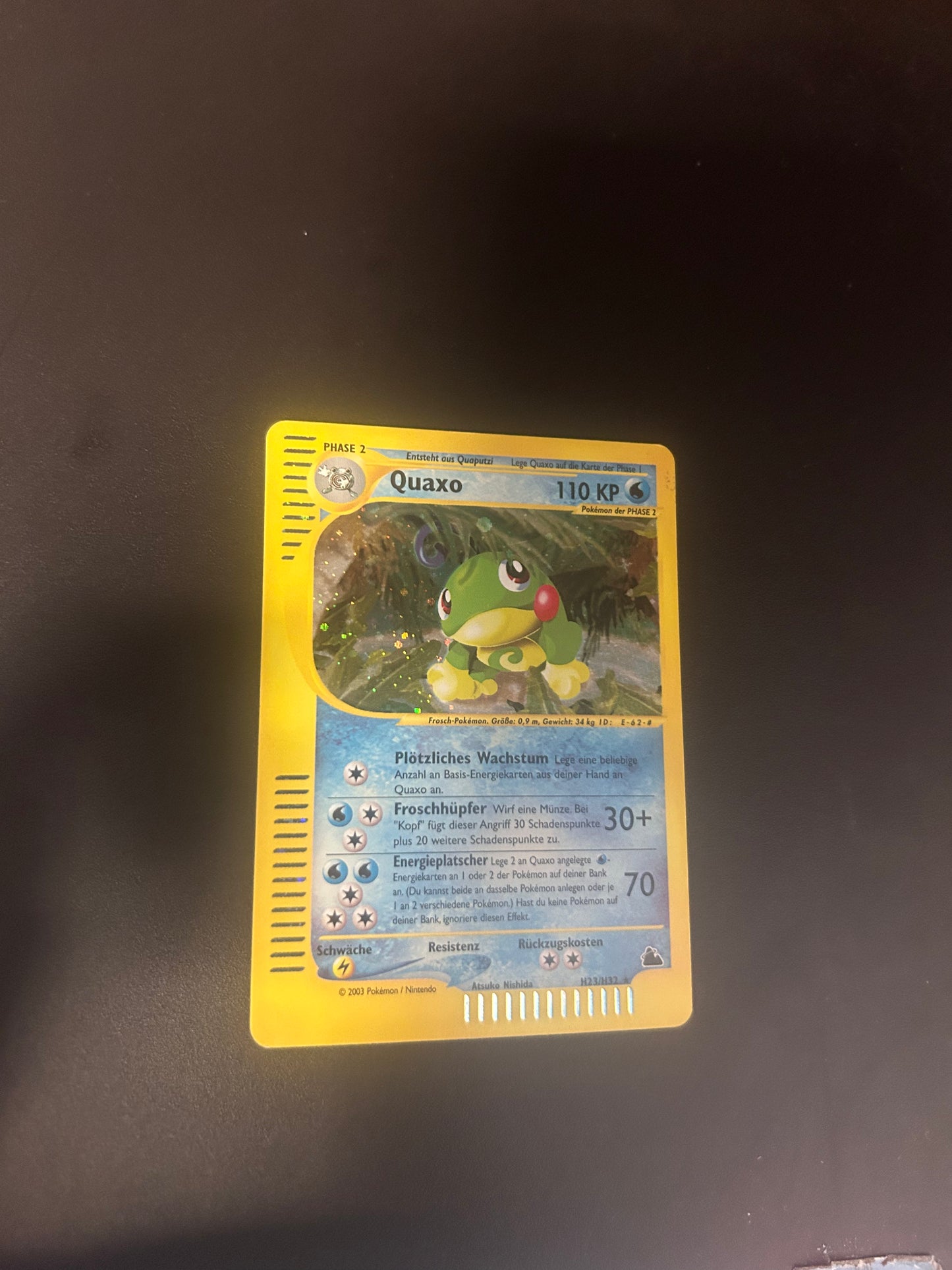 Pokemon Karte E-Serie Holo Quaxo H23/H32 Deutsch