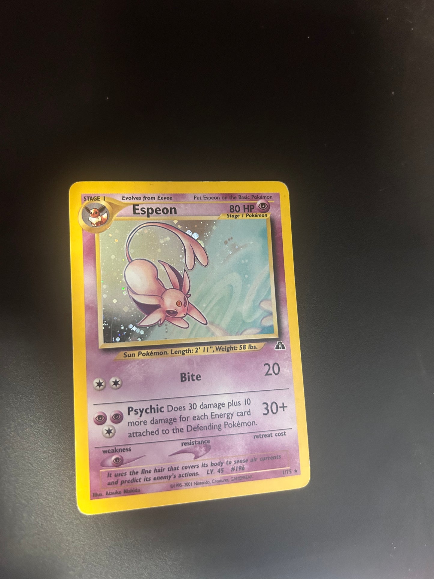 Pokemon Karte Holo Neo Psiana 1/75 Englisch