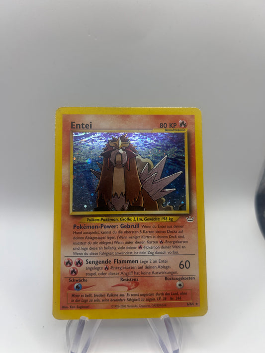 Pokemon Karte Neo Holo Entei 6/64 Deutsch