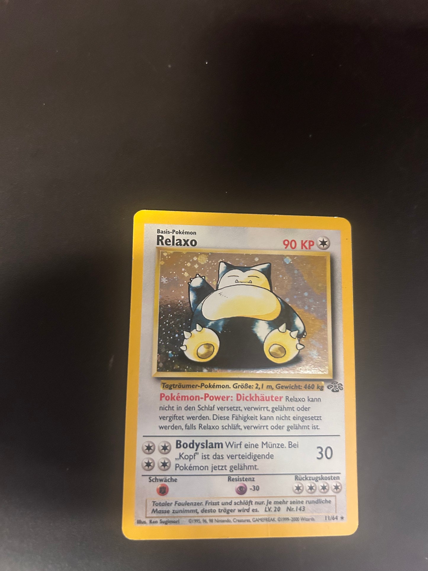Pokemon Karte Holo Relaxo 11/64 Deutsch