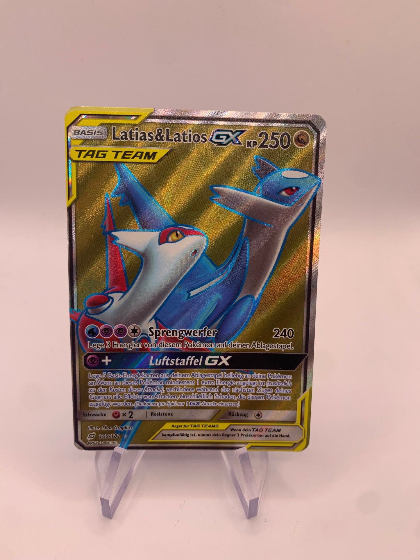 Pokemon Karte Tag Team Fullart Latios und Latias 169/181 Deutsch