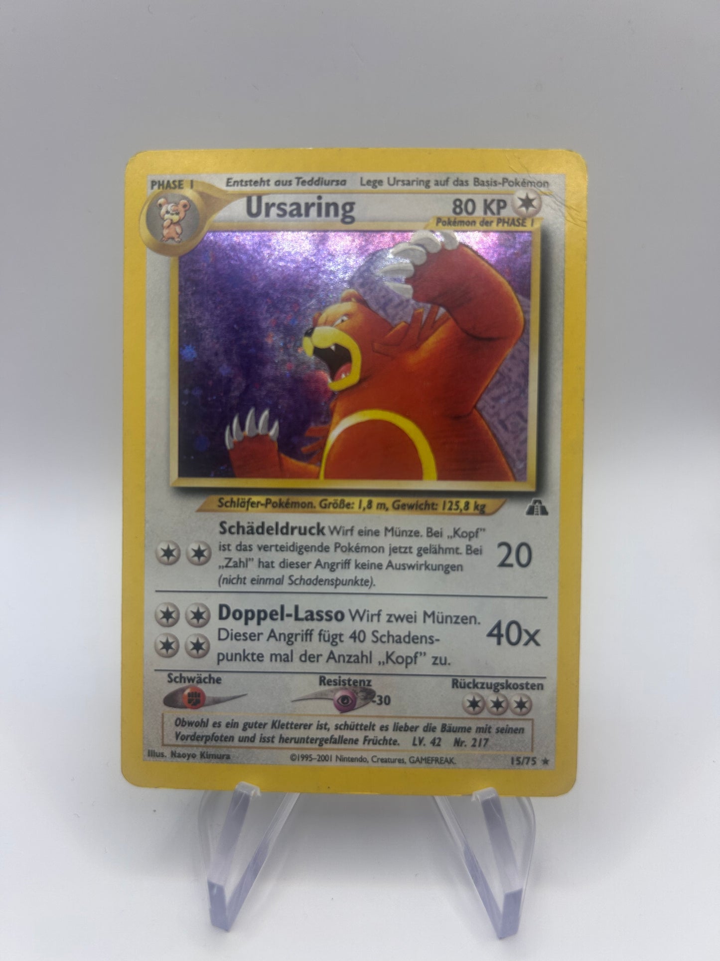 Pokemon Karte Holo Ursaring 15/75 Deutsch
