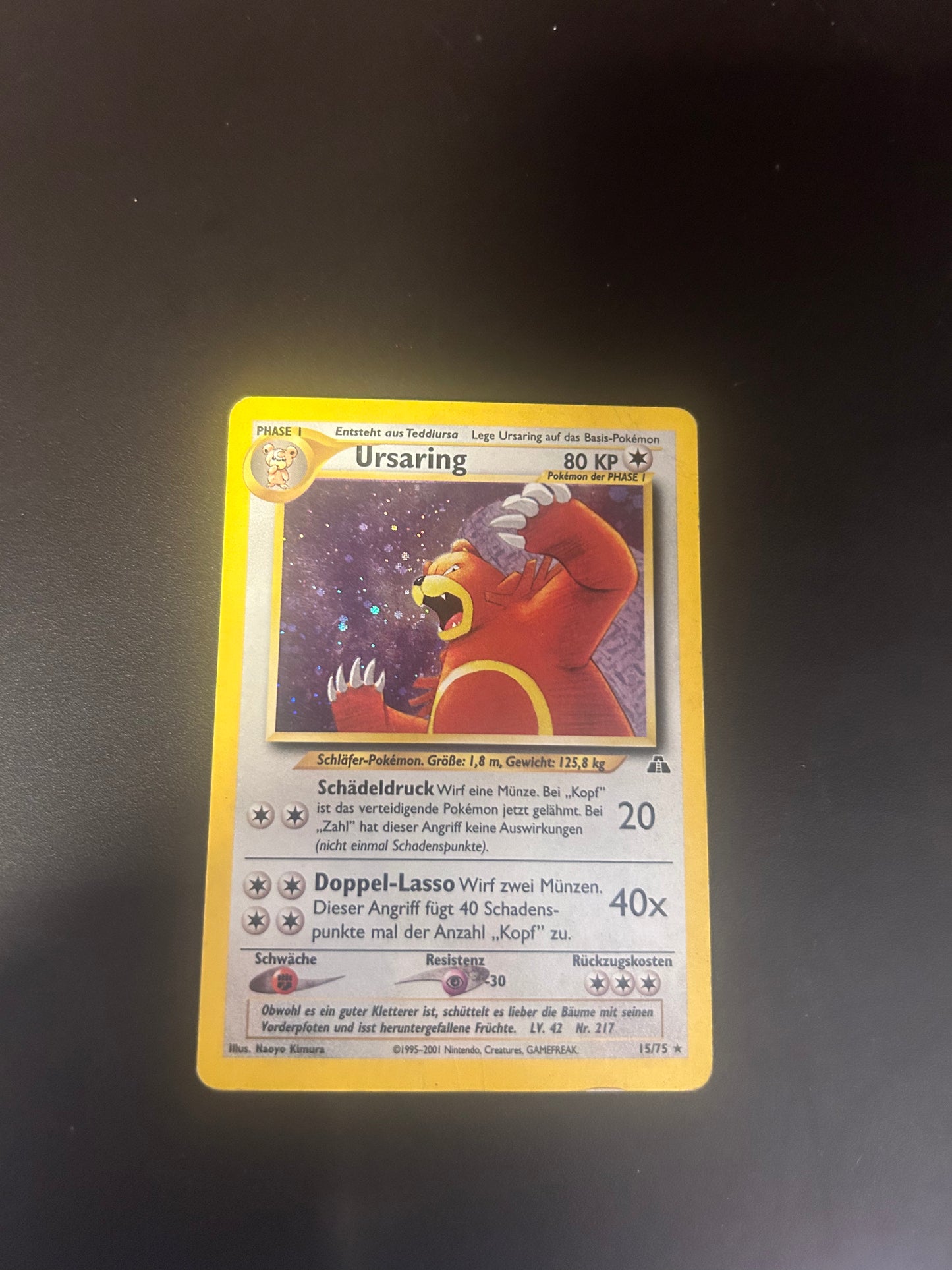 Pokemon Karte Holo Ursaring 15/75 Deutsch