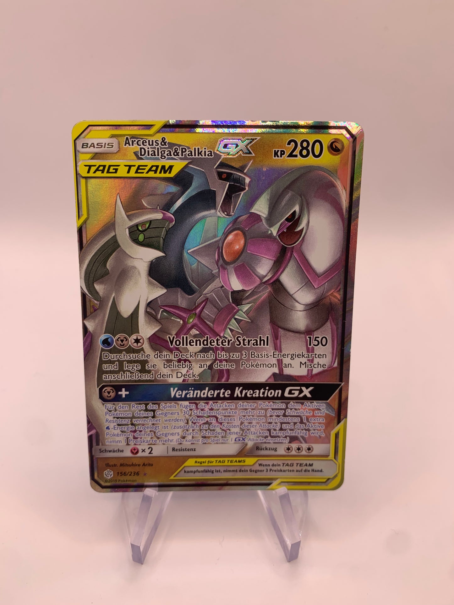 Pokémon Karte GX Tag Team Arceus&Dialga&Palkia 156/236