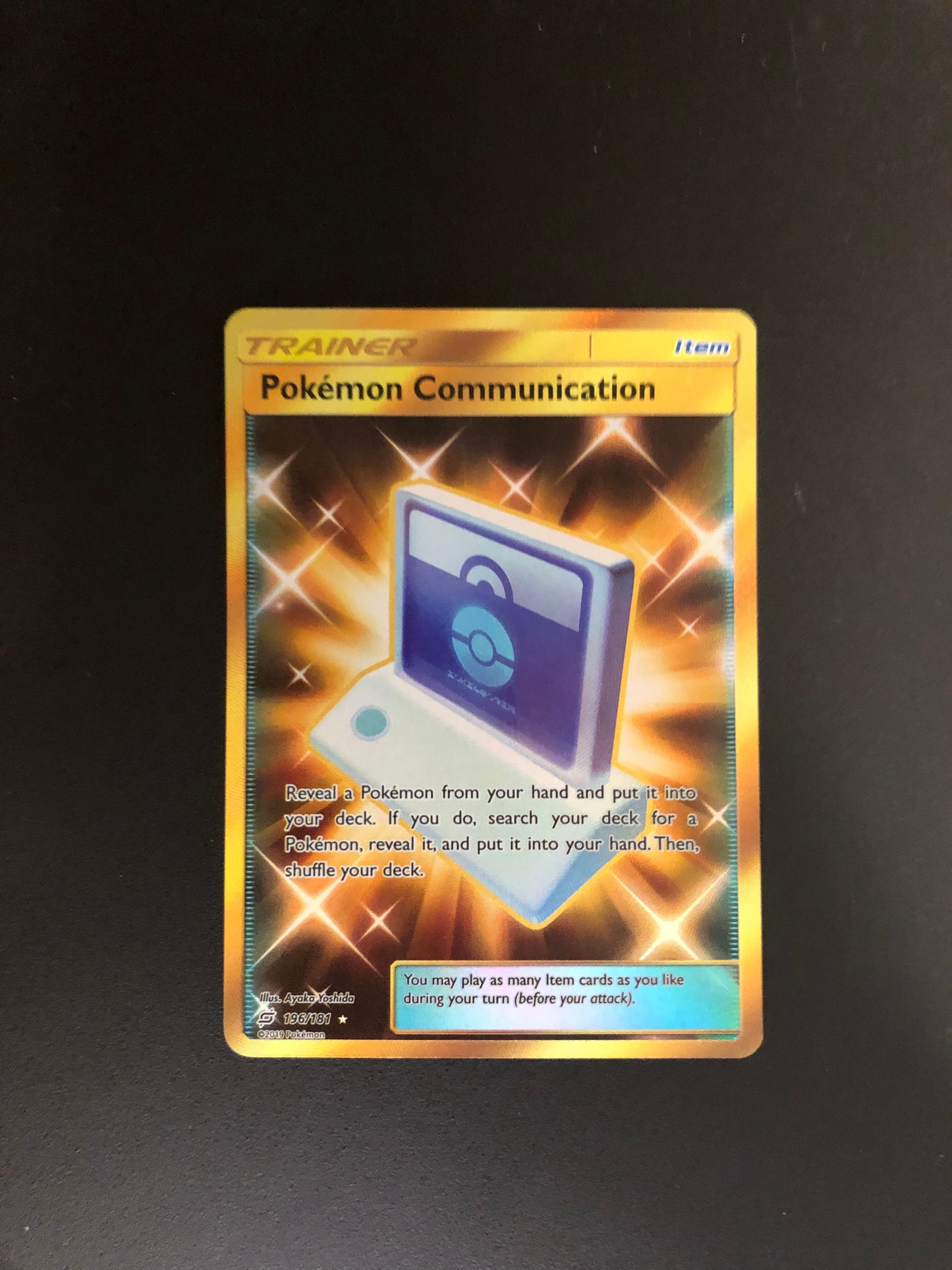 Pokemon Karte Trainer Gold Pokemon Kommunikation 196/181 Englisch