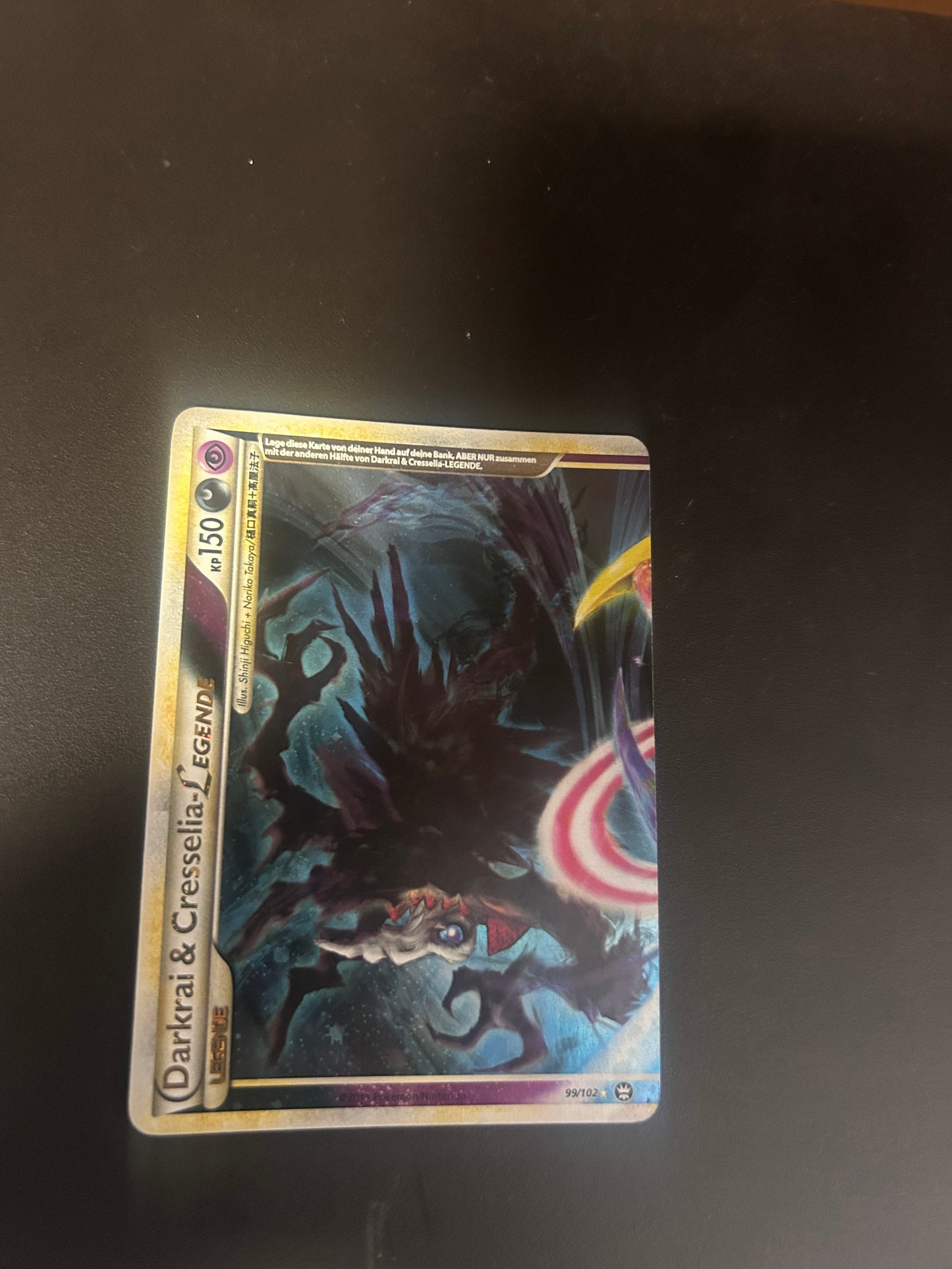 Pokemon Karte Legende Darkrai und Cresselia 99/102 Deutsch