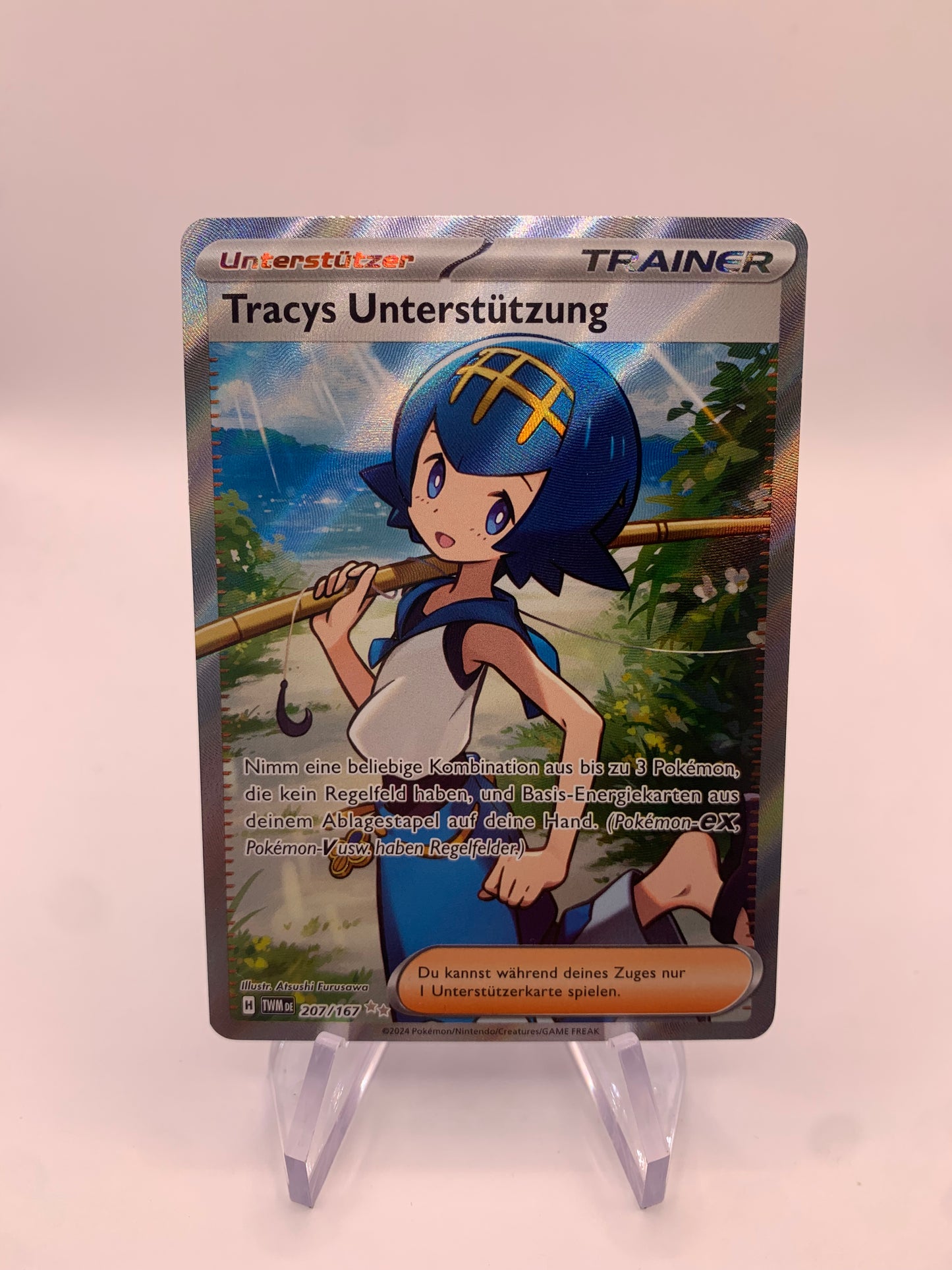 Pokemon Karte Trainer Tracy’s Unterstützung 207/167 Deutsch