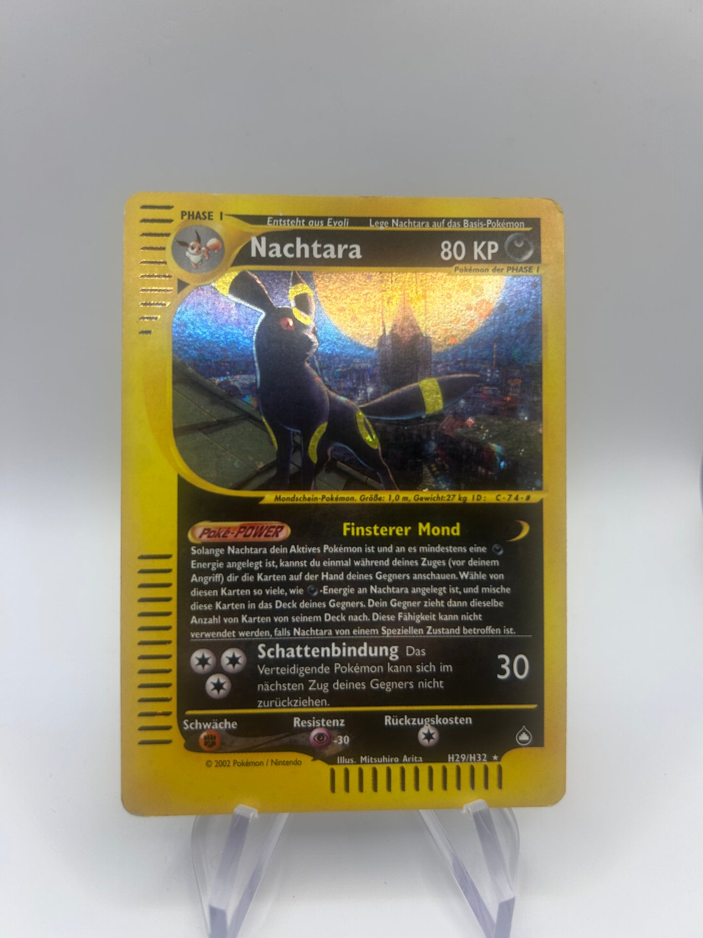 Pokemon Karte Holo E-Series Nachtara H29/H32 Deutsch