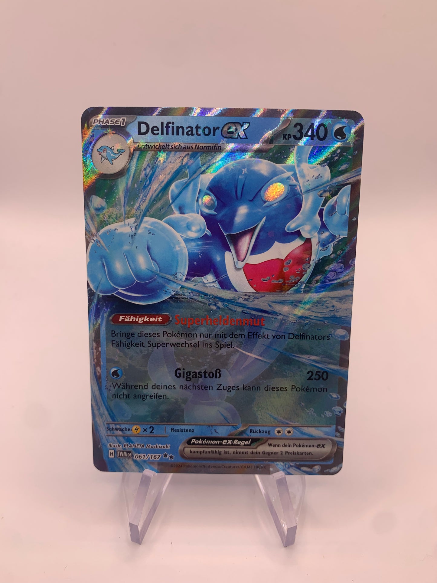 Pokemon Karte Ex Delfinator 61/167 Deutsch