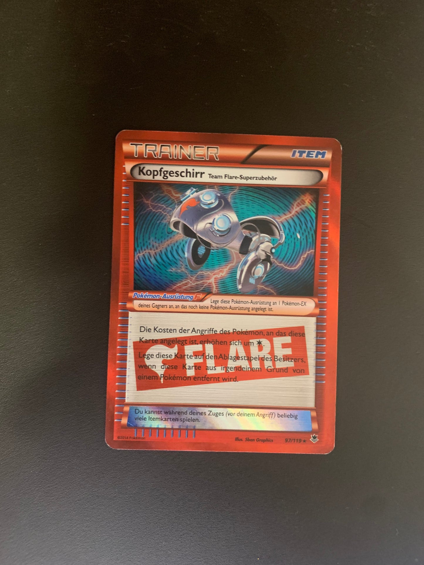 Pokemon Karte Trainer Flare Kopfgeschirr 97/119 Deutsch