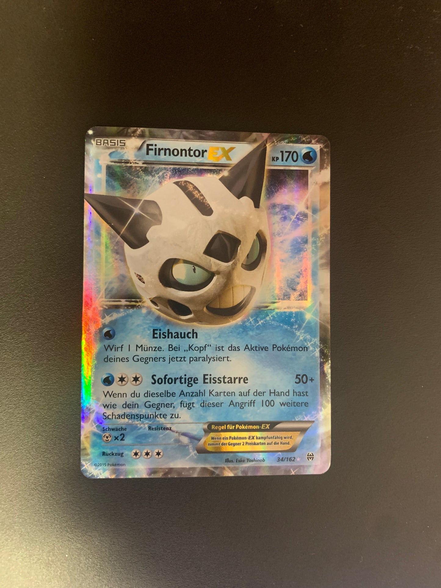 Pokemon Karte Ex Firnontor 34/162 Deutsch