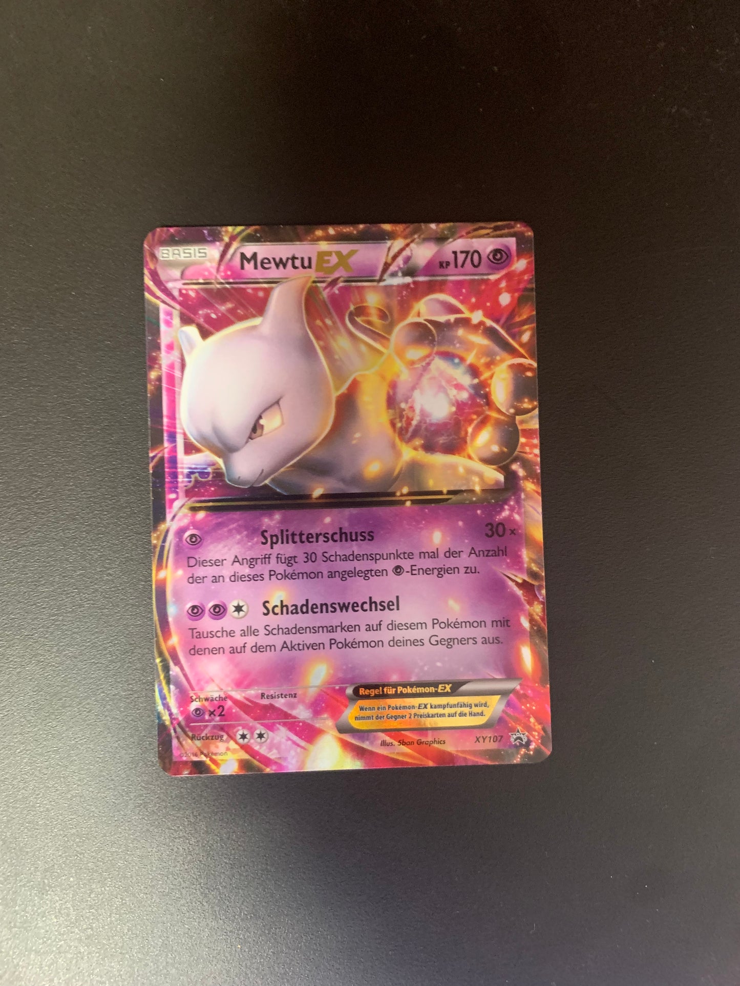 Pokemon Karte Ex Promo Mewtu XY107 Deutsch