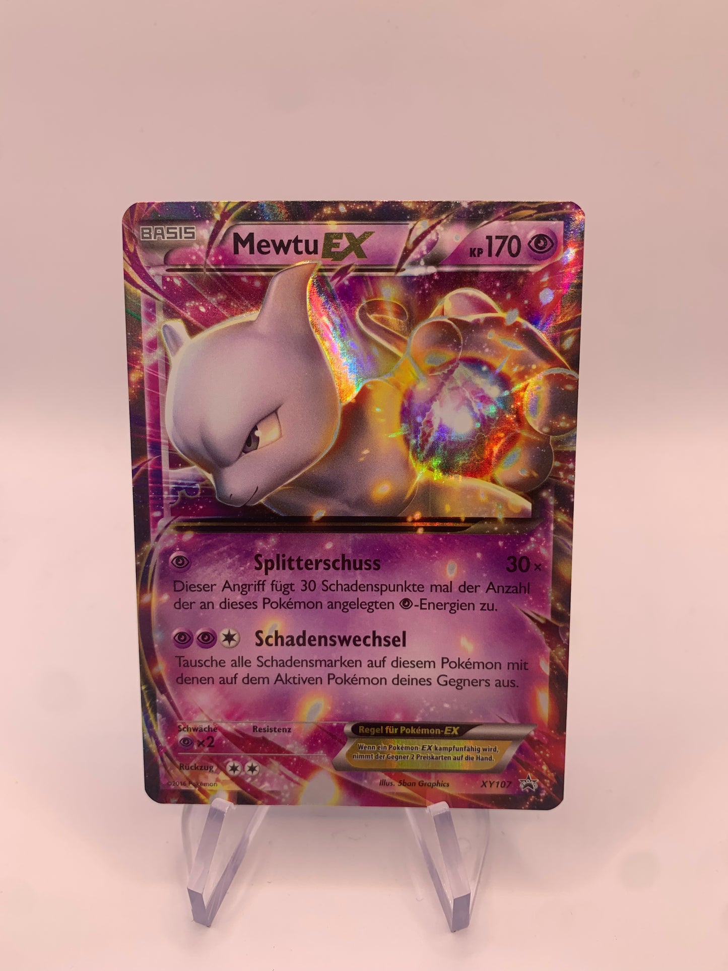 Pokemon Karte Ex Promo Mewtu XY107 Deutsch