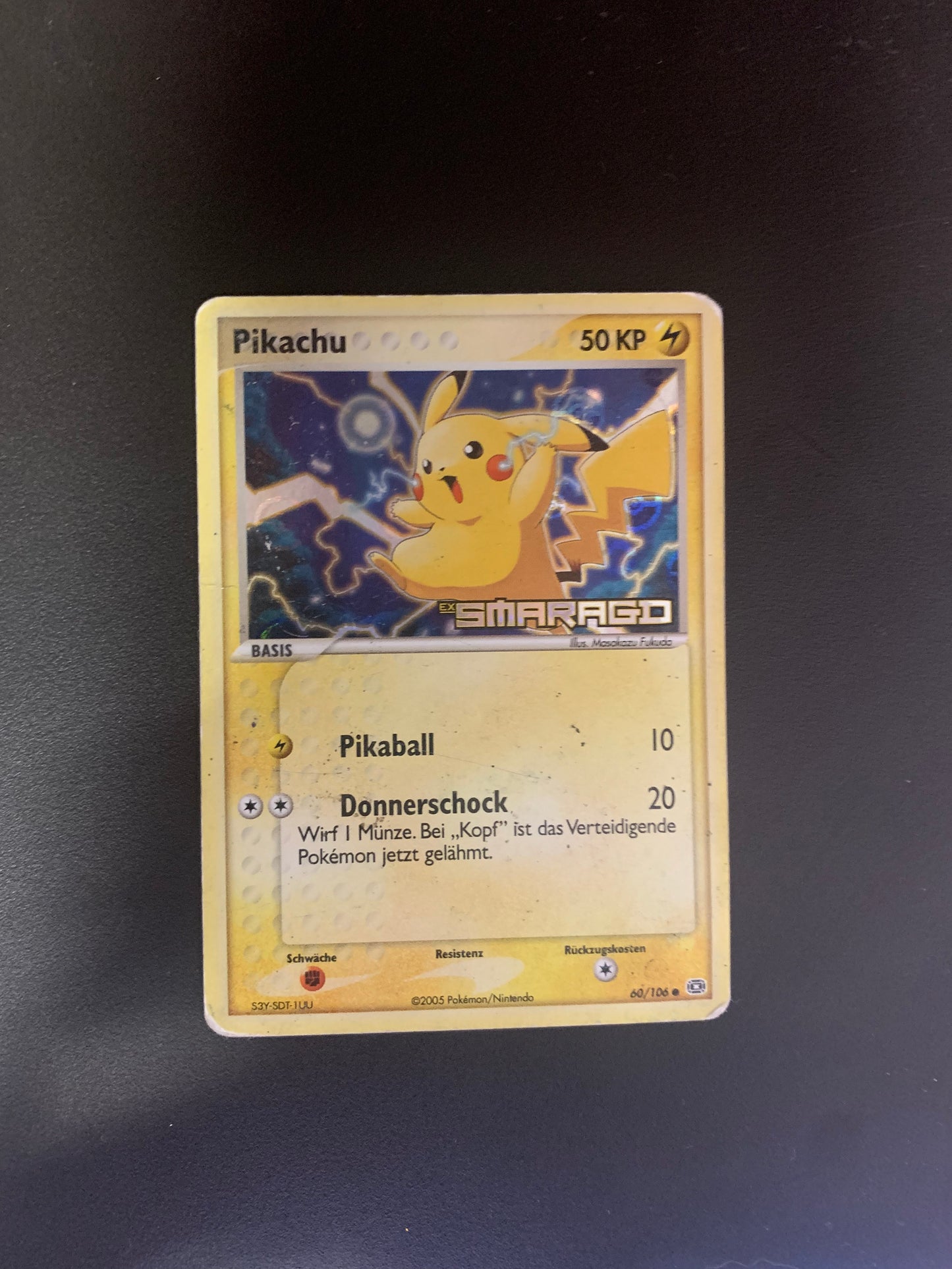 Pokemon Karte Stamp Pikachu 60/106 Deutsch