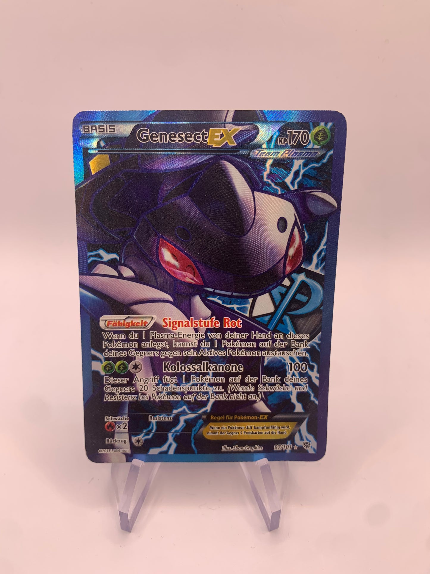 Pokemon Karte Ex Fullart Genesect 97/101 Deutsch