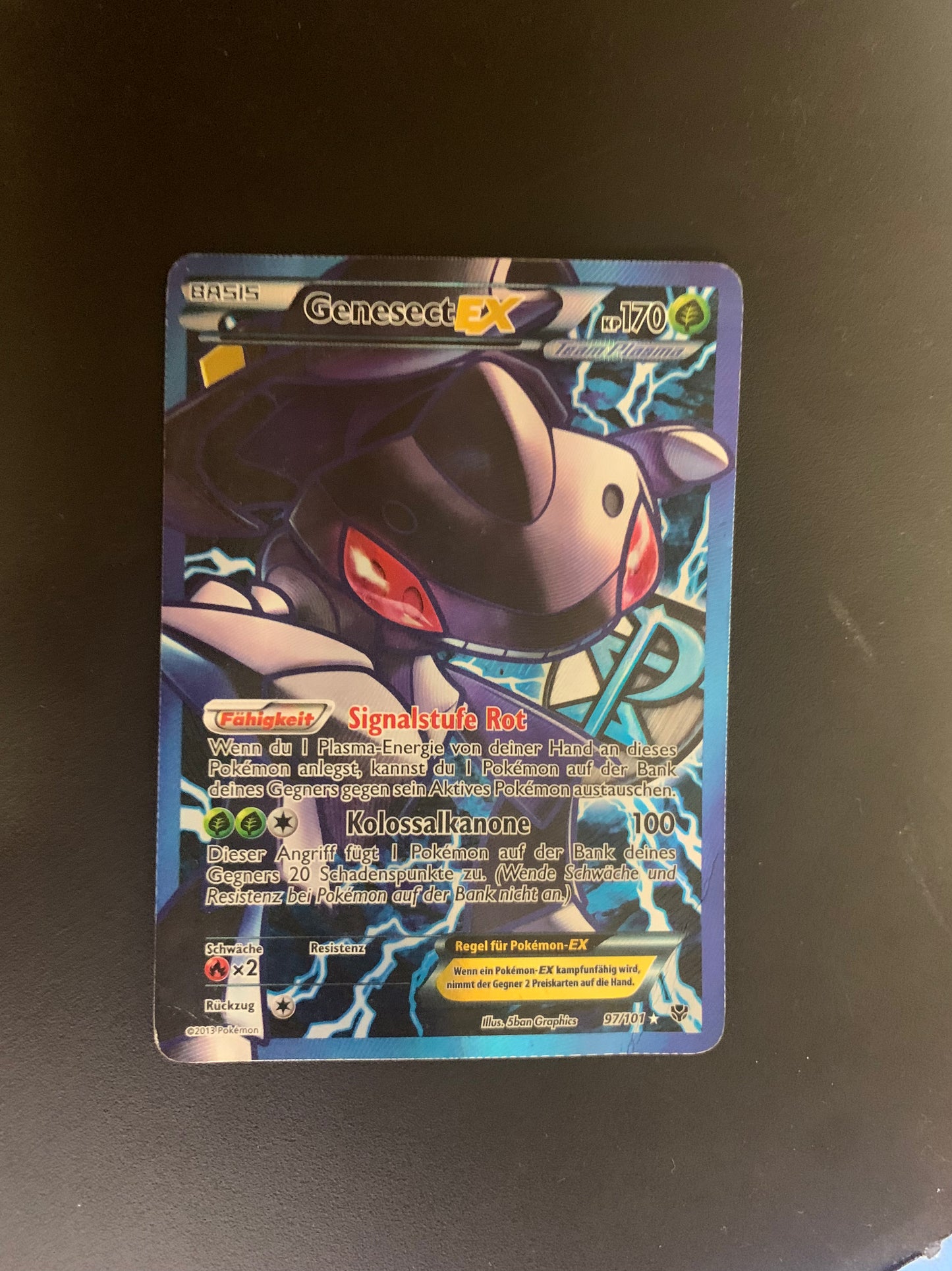 Pokemon Karte Ex Fullart Genesect 97/101 Deutsch