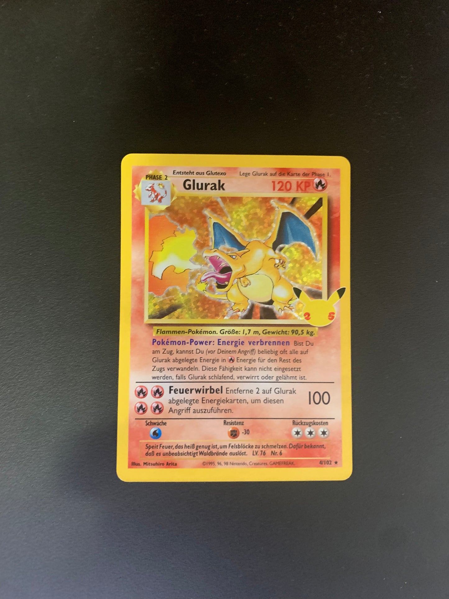 Pokemon Karte Holo Glurak Celebration Deutsch