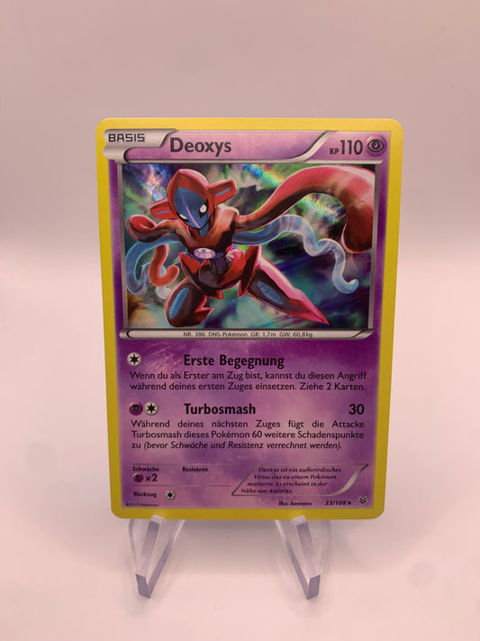 Pokemon Karte Holo Deoxys 33/108 Deutsch