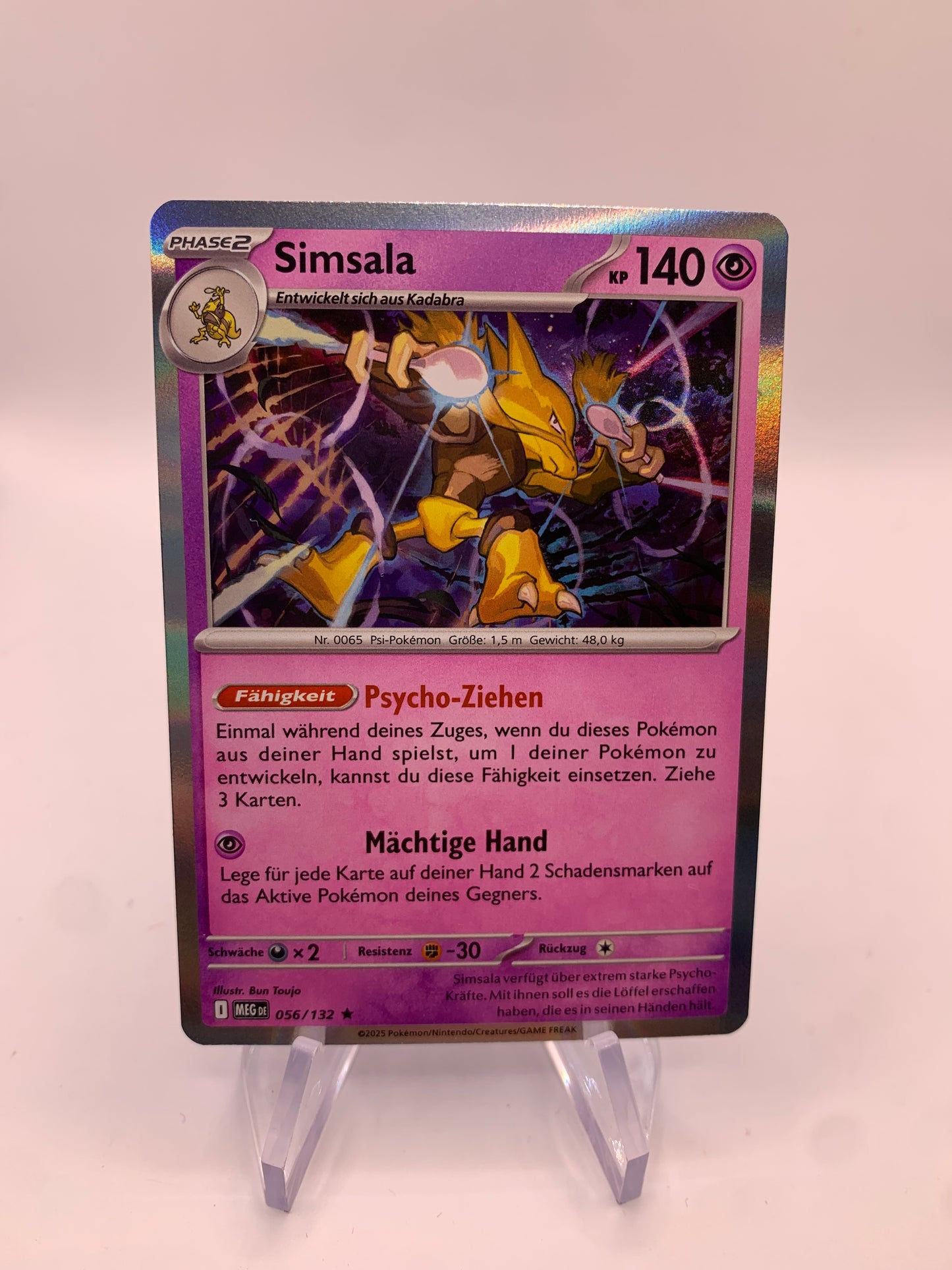 Pokemon Karte Revers Simsala 56/132 Deutsch