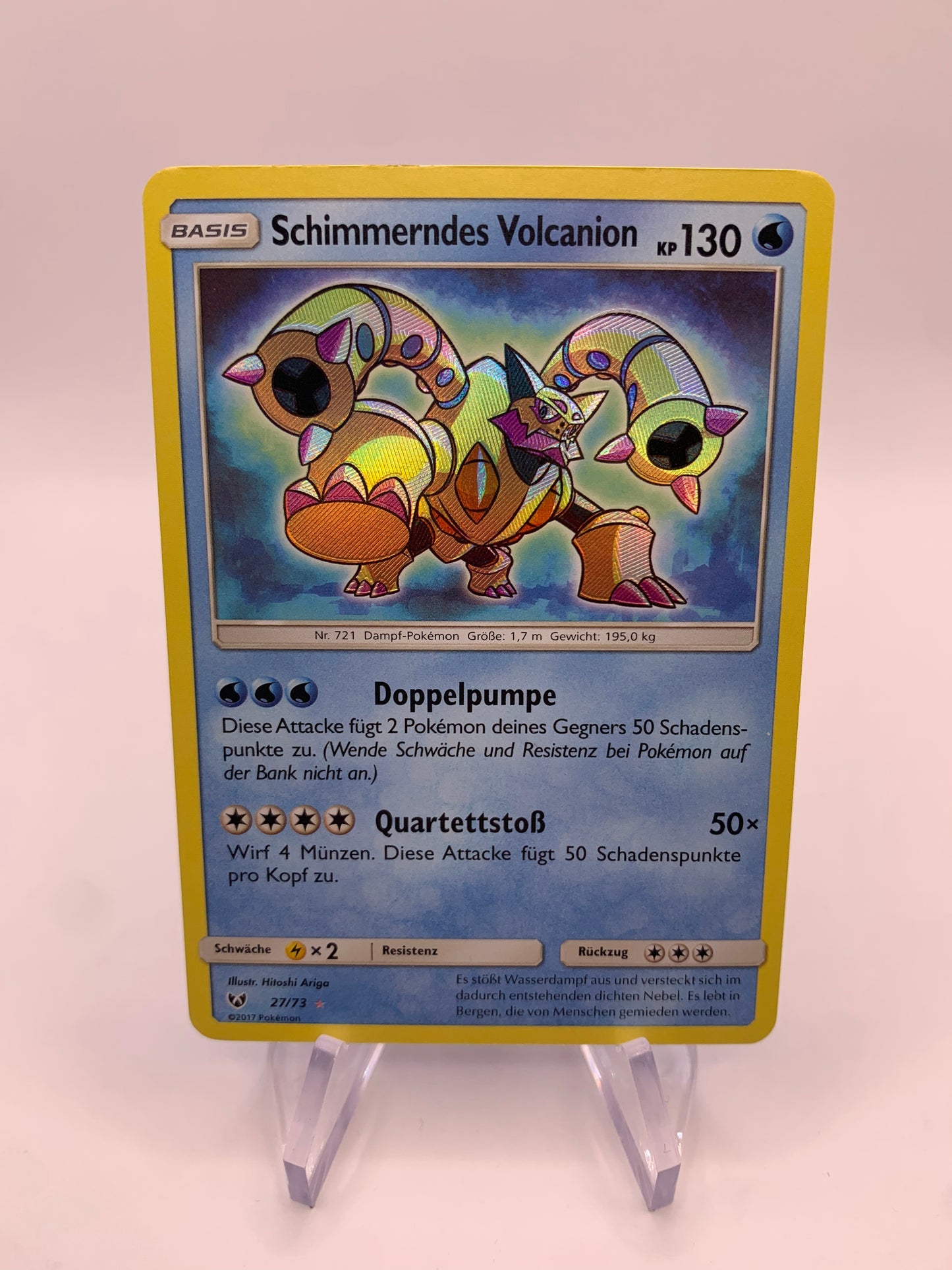 Pokemon Karten Shiny Schimmerndes Volcanion 27/73 Deutsch