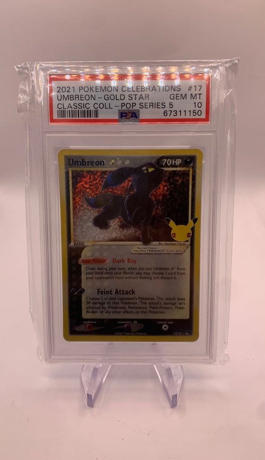 Pokemon Karte Goldstar Psa10 Nachtara 17/17 Englisch