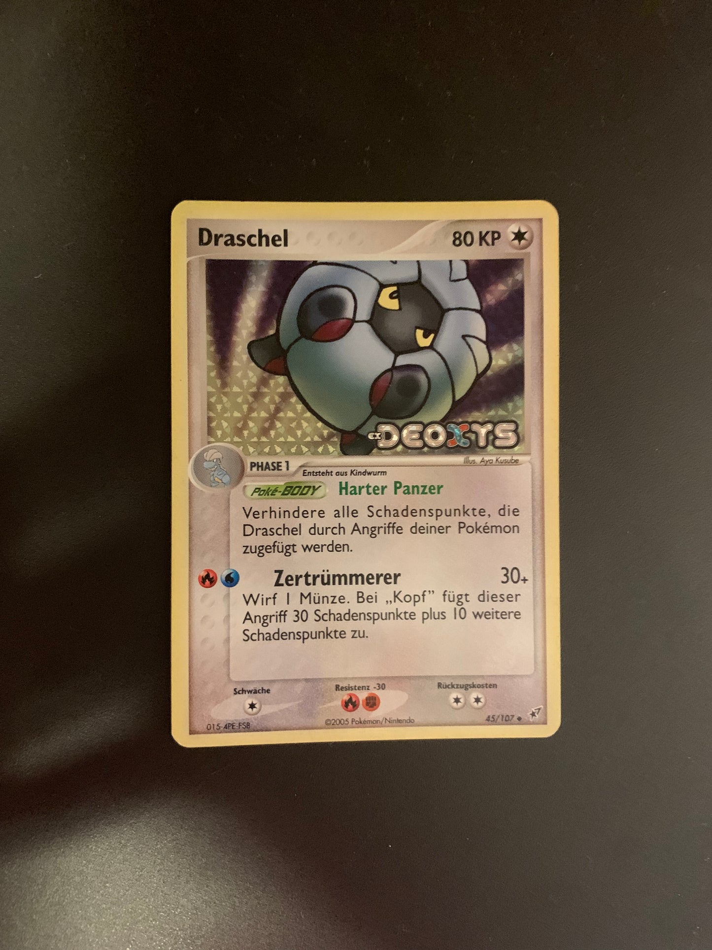 Pokemon Karte Stamp Draschel 45/107 Deutsch