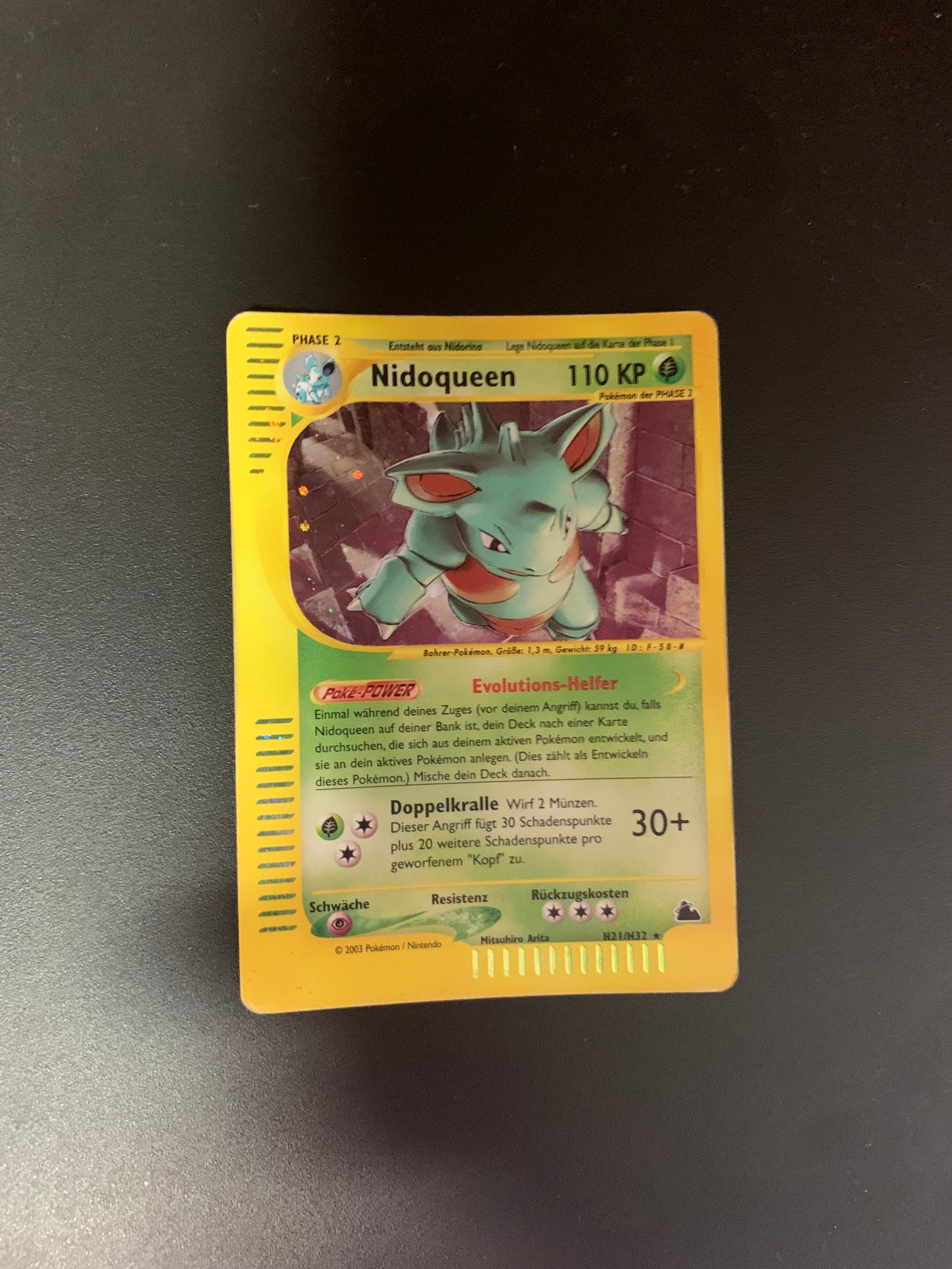 Pokemon Karte E-Serie Holo Nidoqueen H2/H32 Deutsch