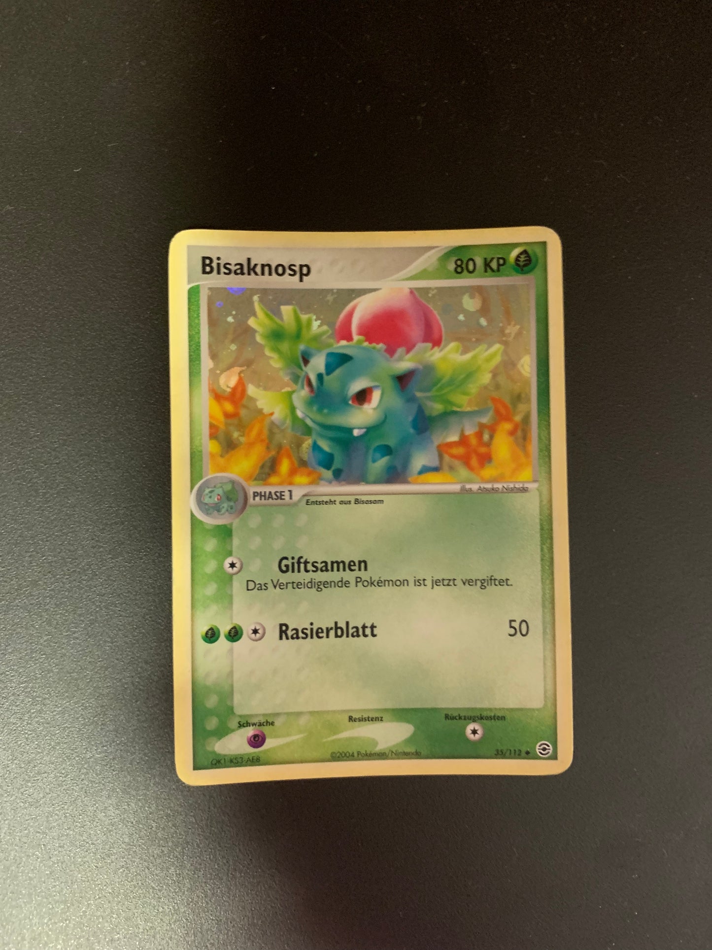 Pokemon Karte Reverse Bisaknosp 35/112 Deutsch