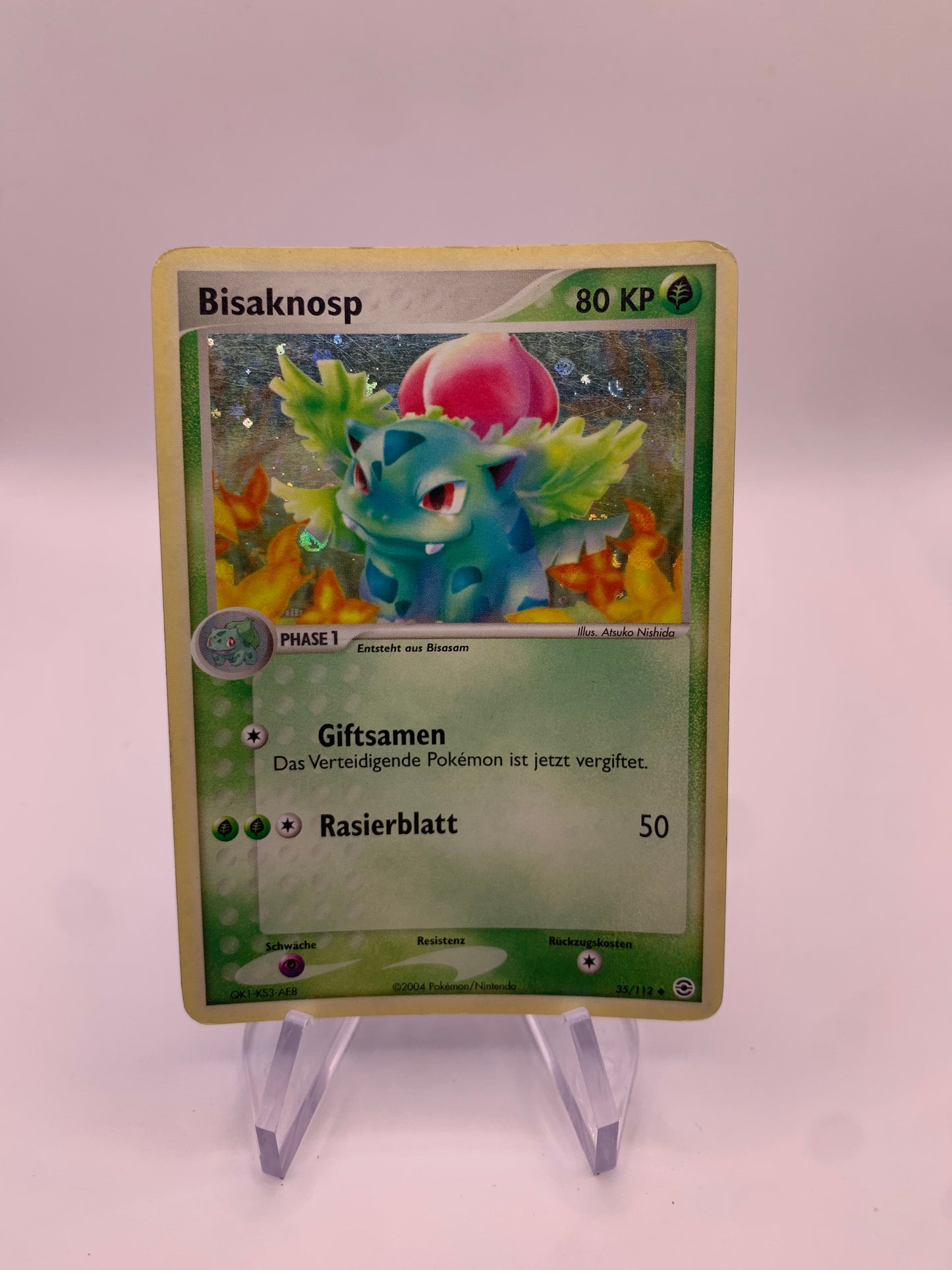 Pokemon Karte Reverse Bisaknosp 35/112 Deutsch