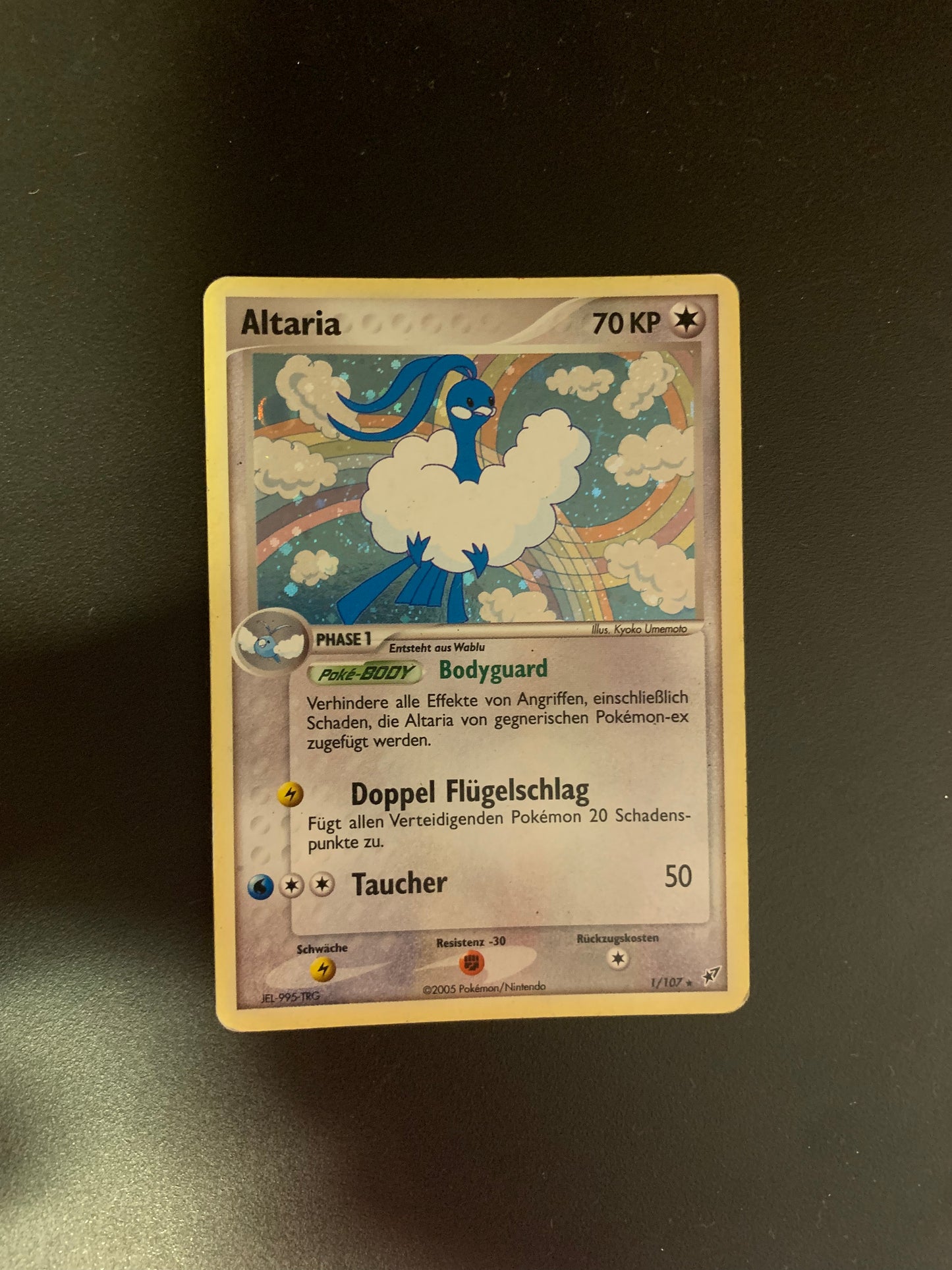 Pokemon Karte Holo Altaria 1/107 Deutsch