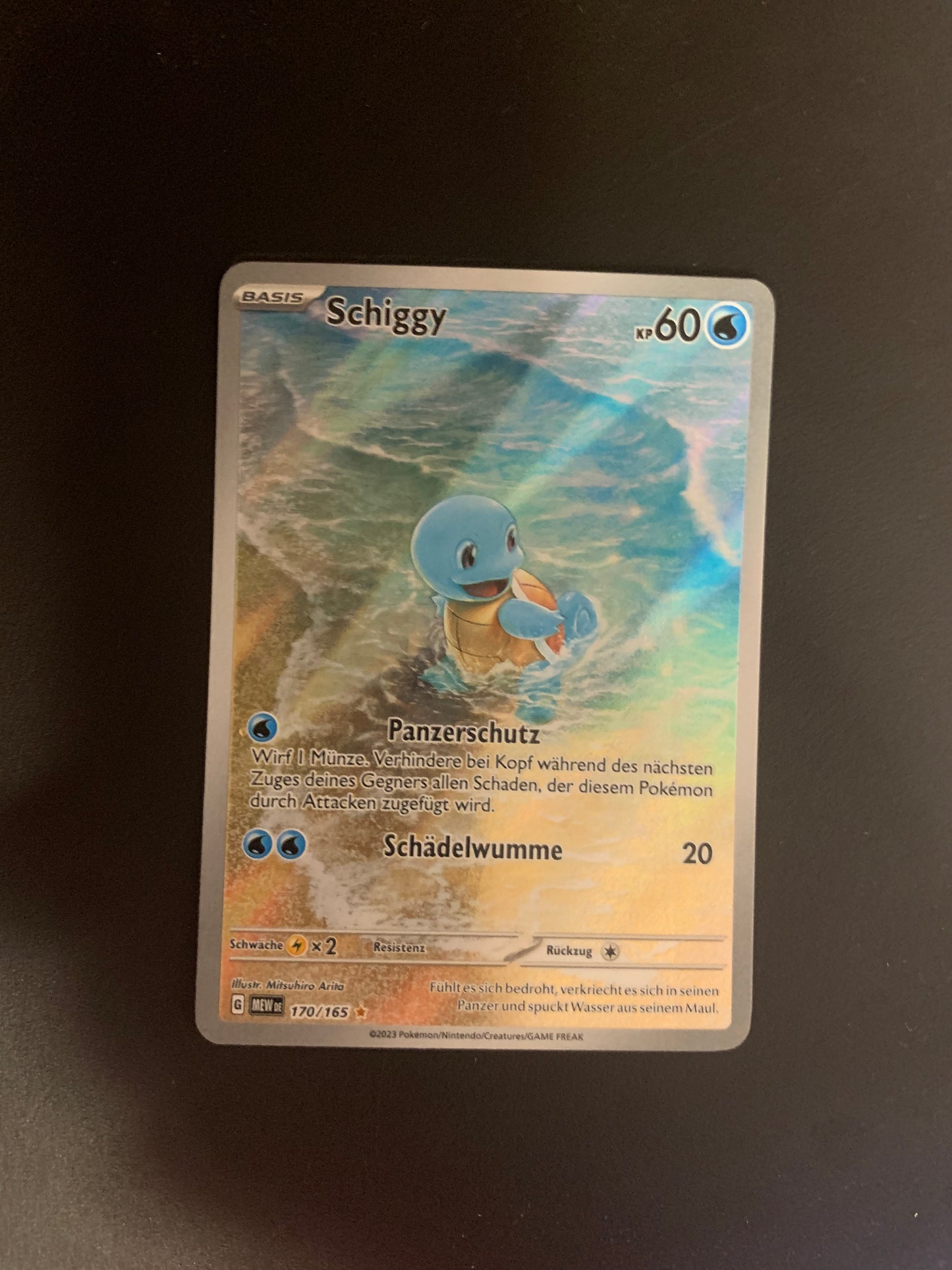 Pokemon Karte Art-Rare Schiggy 170/165 Deutsch