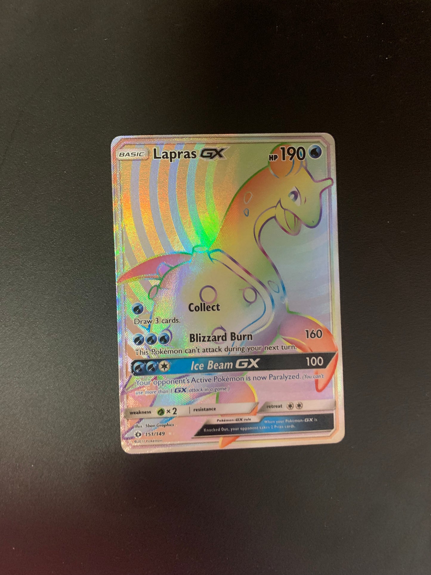 Pokemon Karte Gx Rainbow Lapras 151/149 Englisch