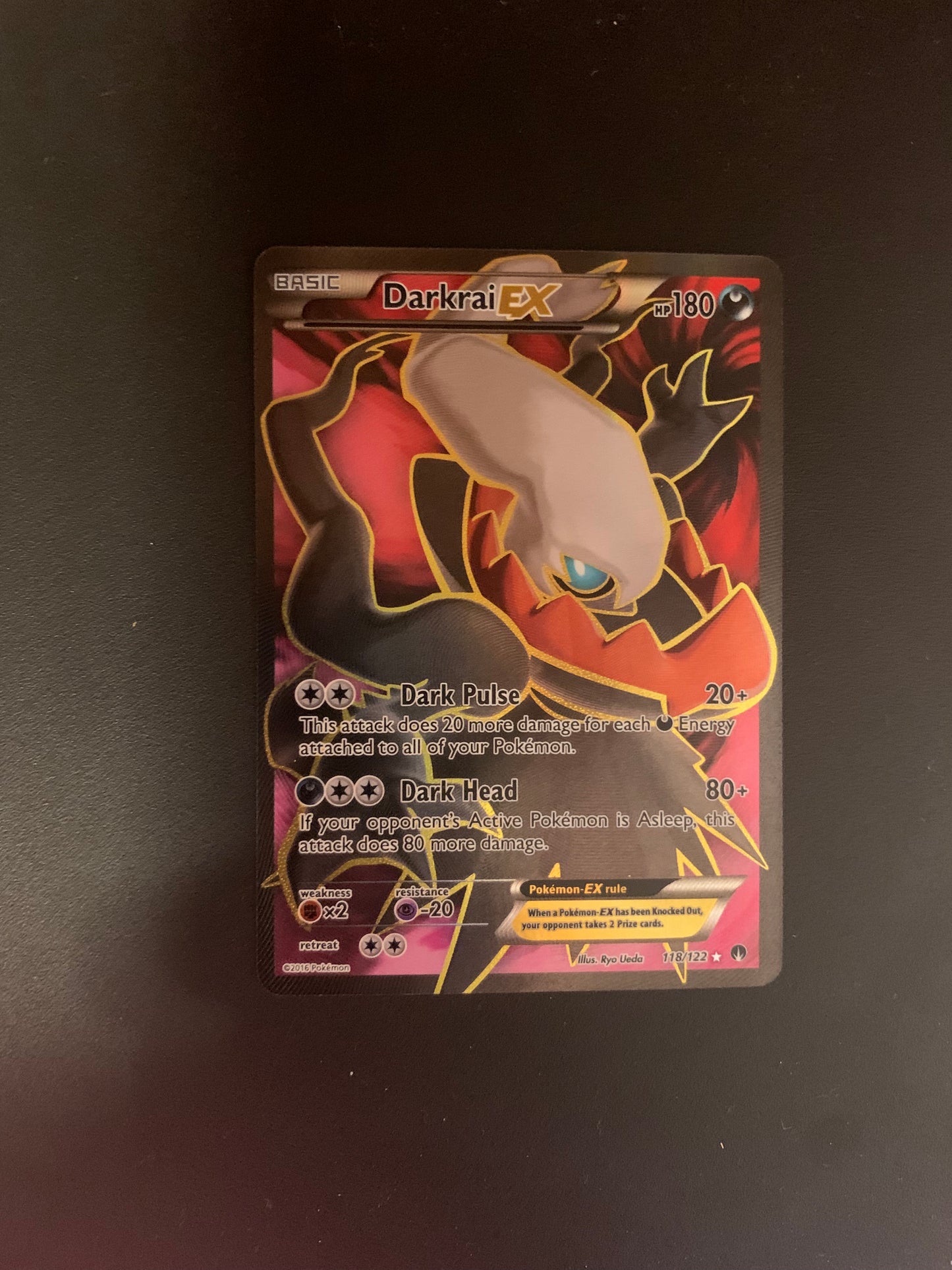 Pokemon Karte Ex Fullart Darkrai 118/122 Englisch