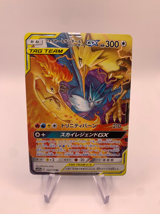 Pokémon Karte GX Tag Team Moltres&Zapados&Articuno 102/173 Japanisch