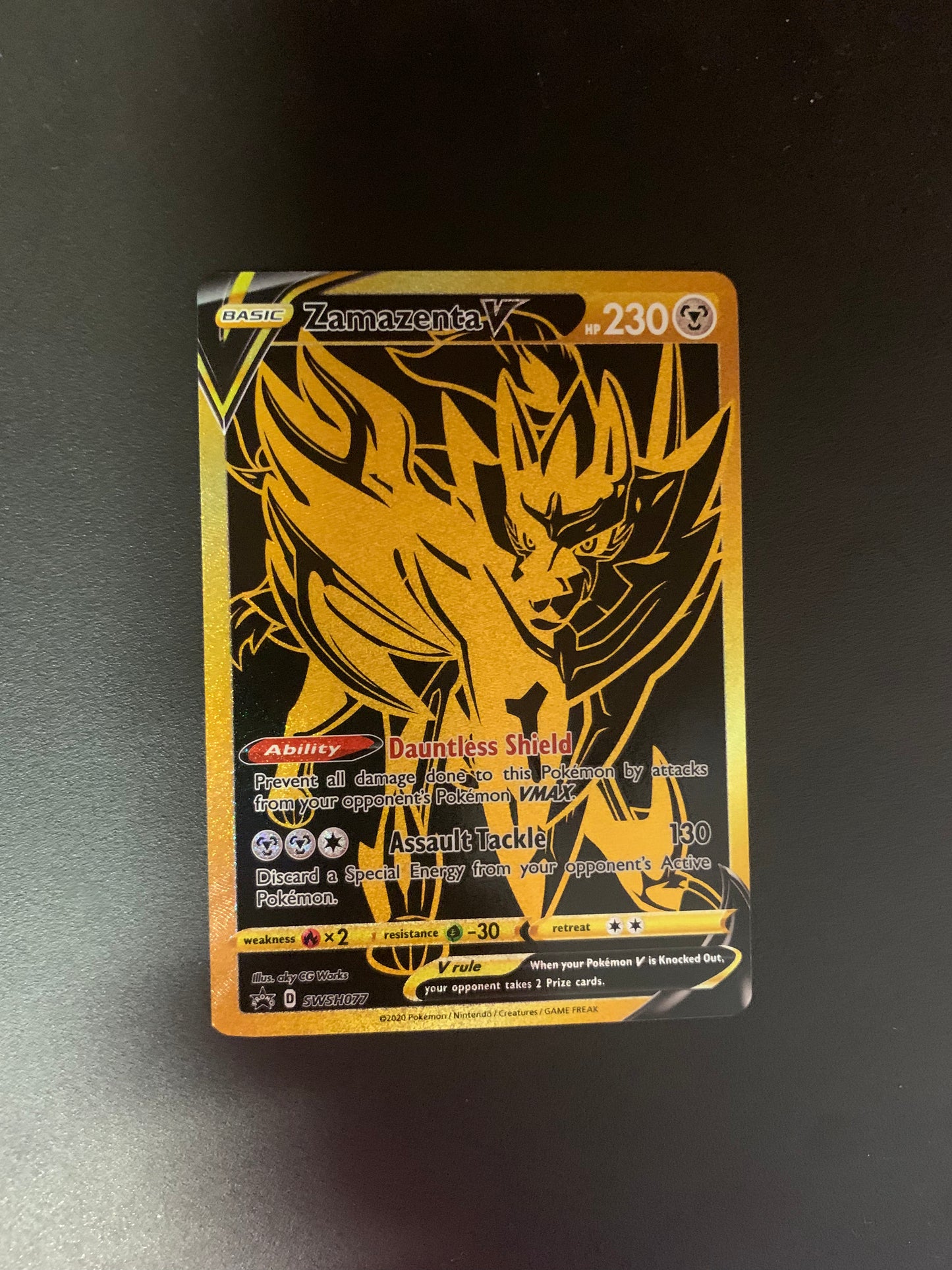 Pokemon Karte V Promo Gold Zamazenta SWSH77 Englisch