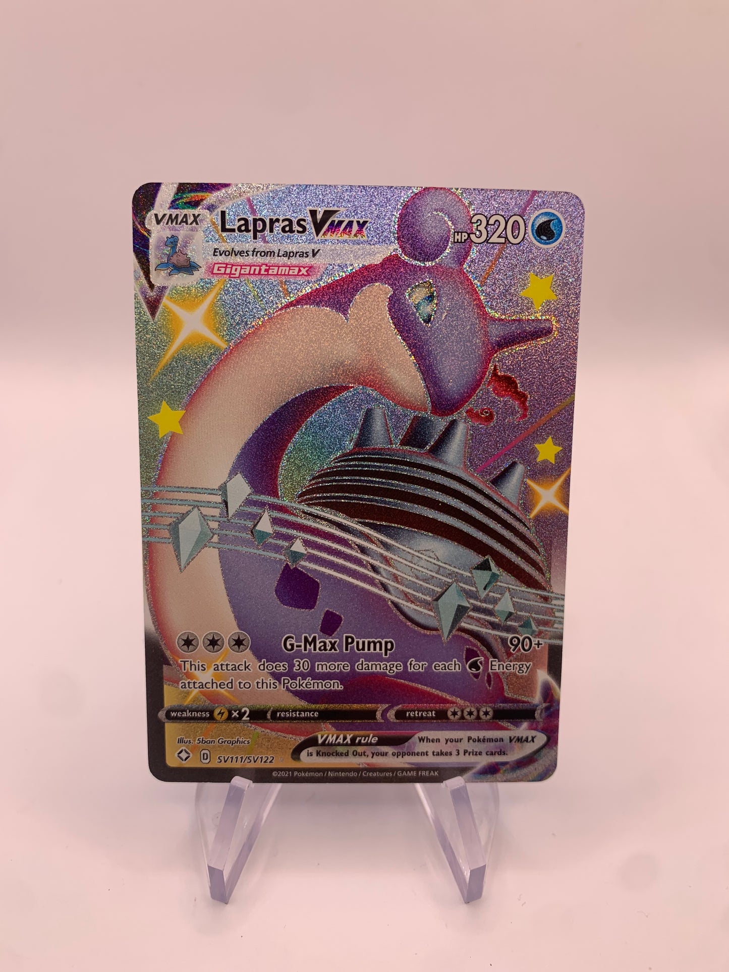 Pokemon Karte Vmax Lapras SV111/SV122 Englisch