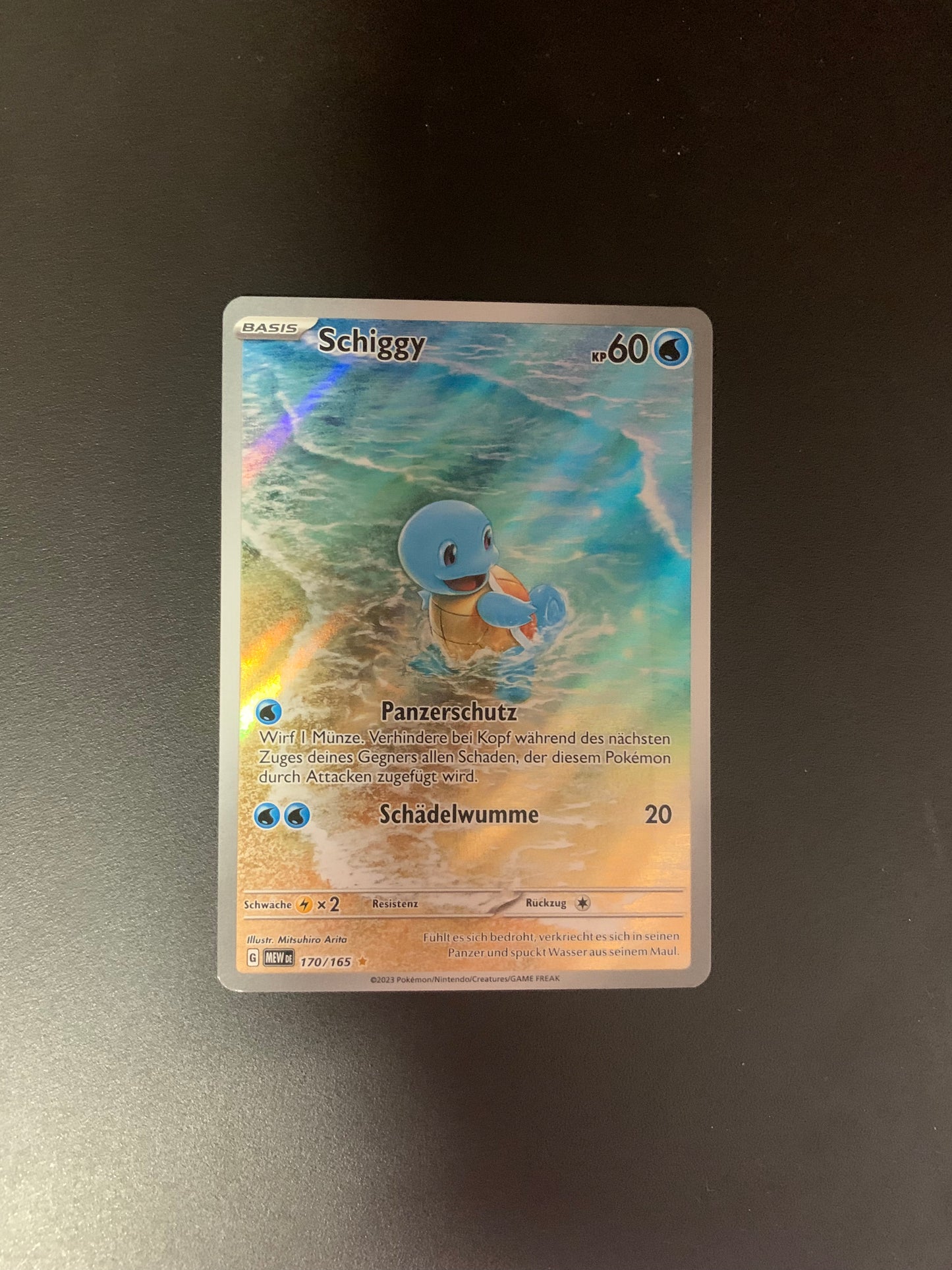 Pokemon Karte Art Rare Schiggy 170/165 Deutsch