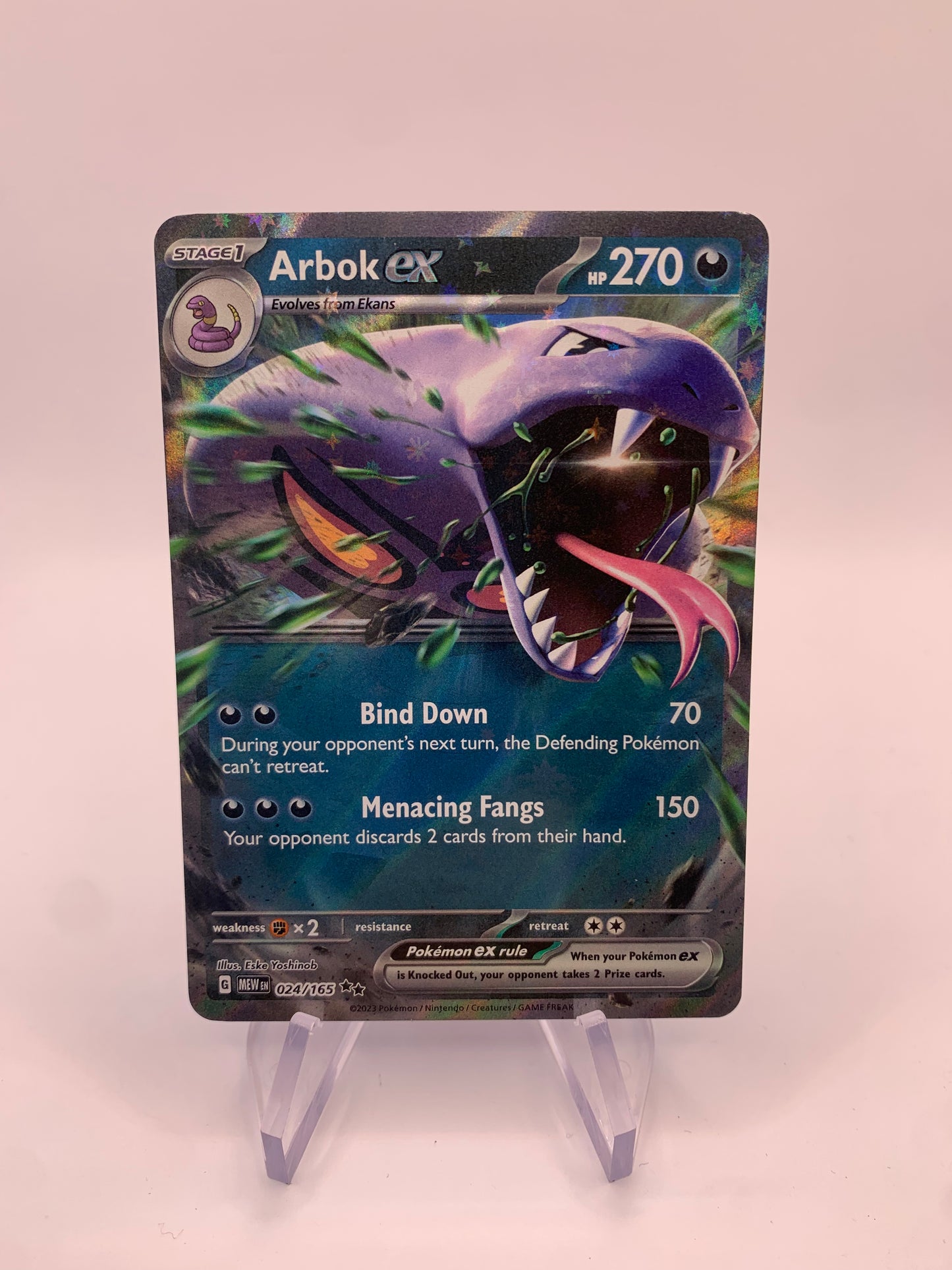 Pokemon Karte ex Arbok 24/165 Englisch